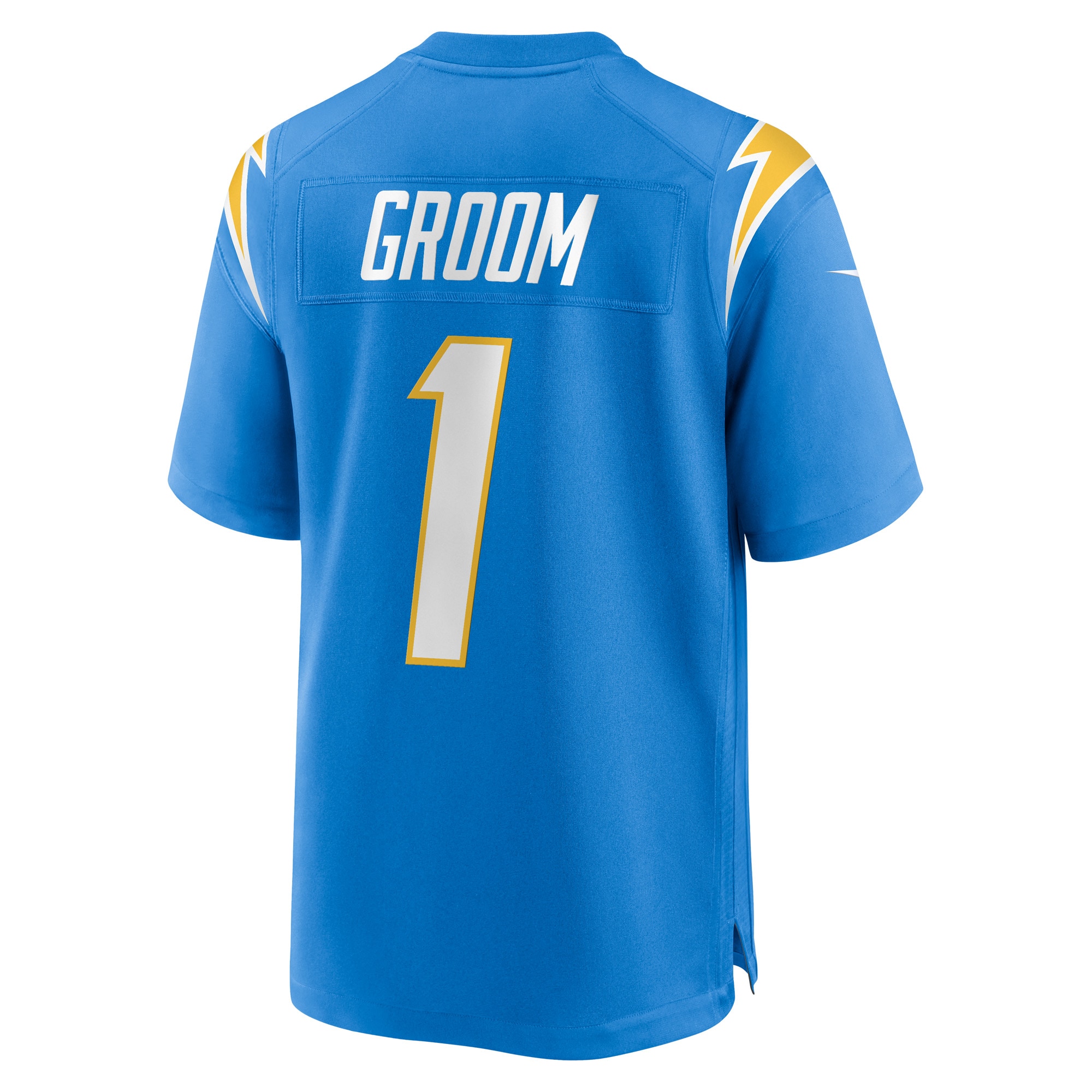 Men's Los Angeles Chargers Number 1 Groom Powder Blue Game Jersey JS3120 Saliibo - Image 3