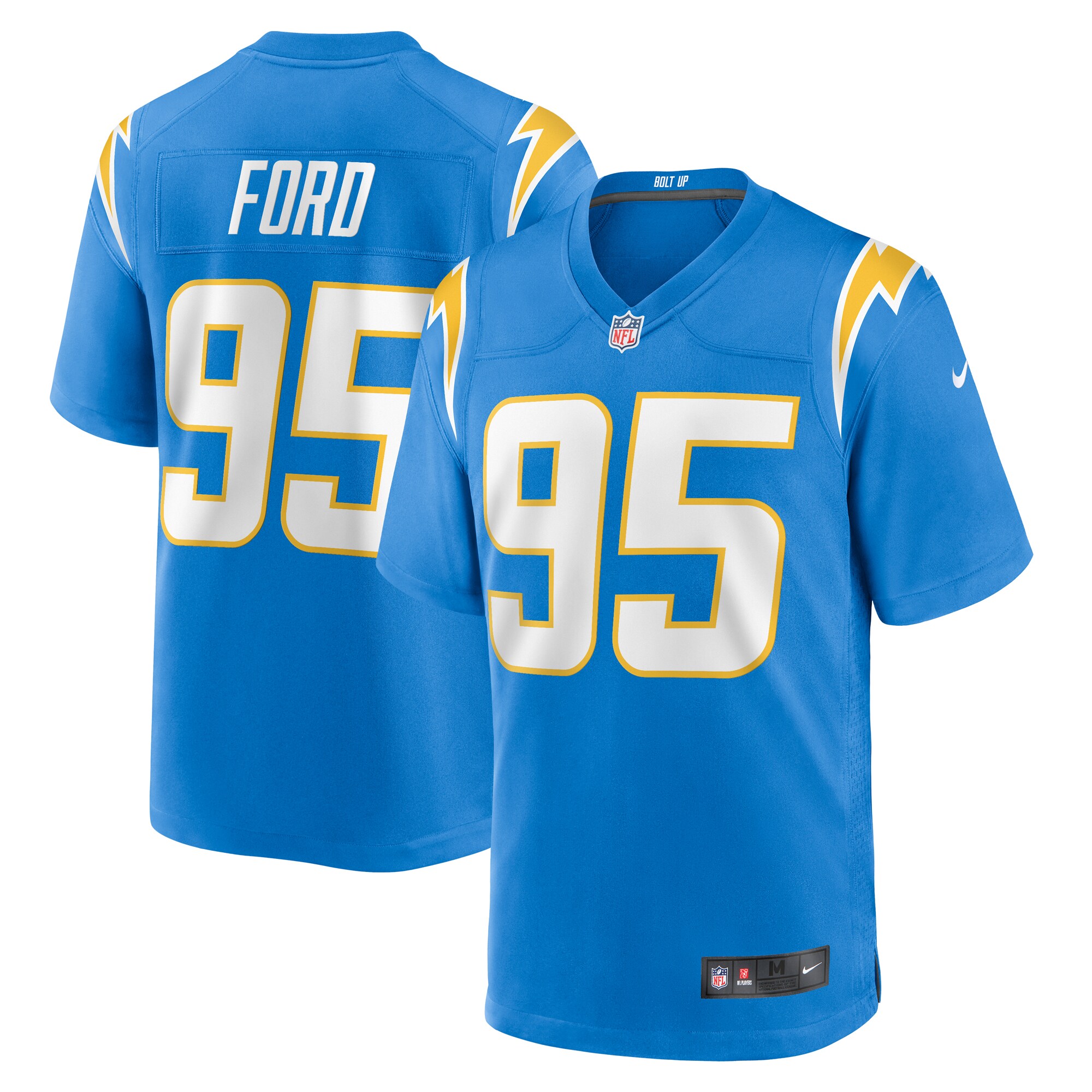 Men's Los Angeles Chargers Poona Ford Powder Blue Game Jersey JS6749 Saliibo