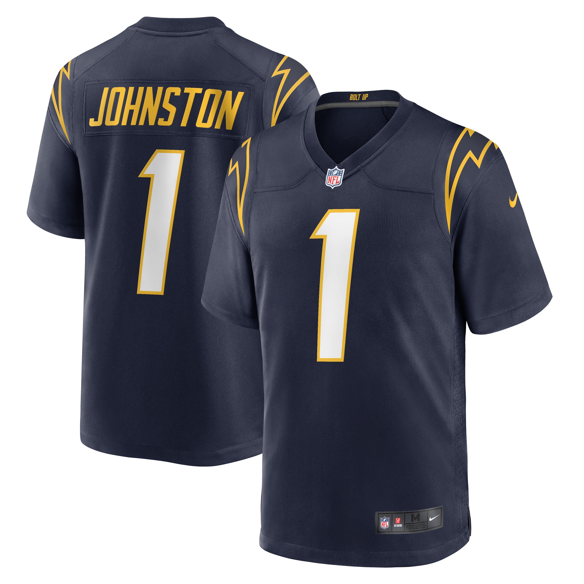 Men's Los Angeles Chargers Quentin Johnston Navy Alternate Game Jersey JS1224 Saliibo