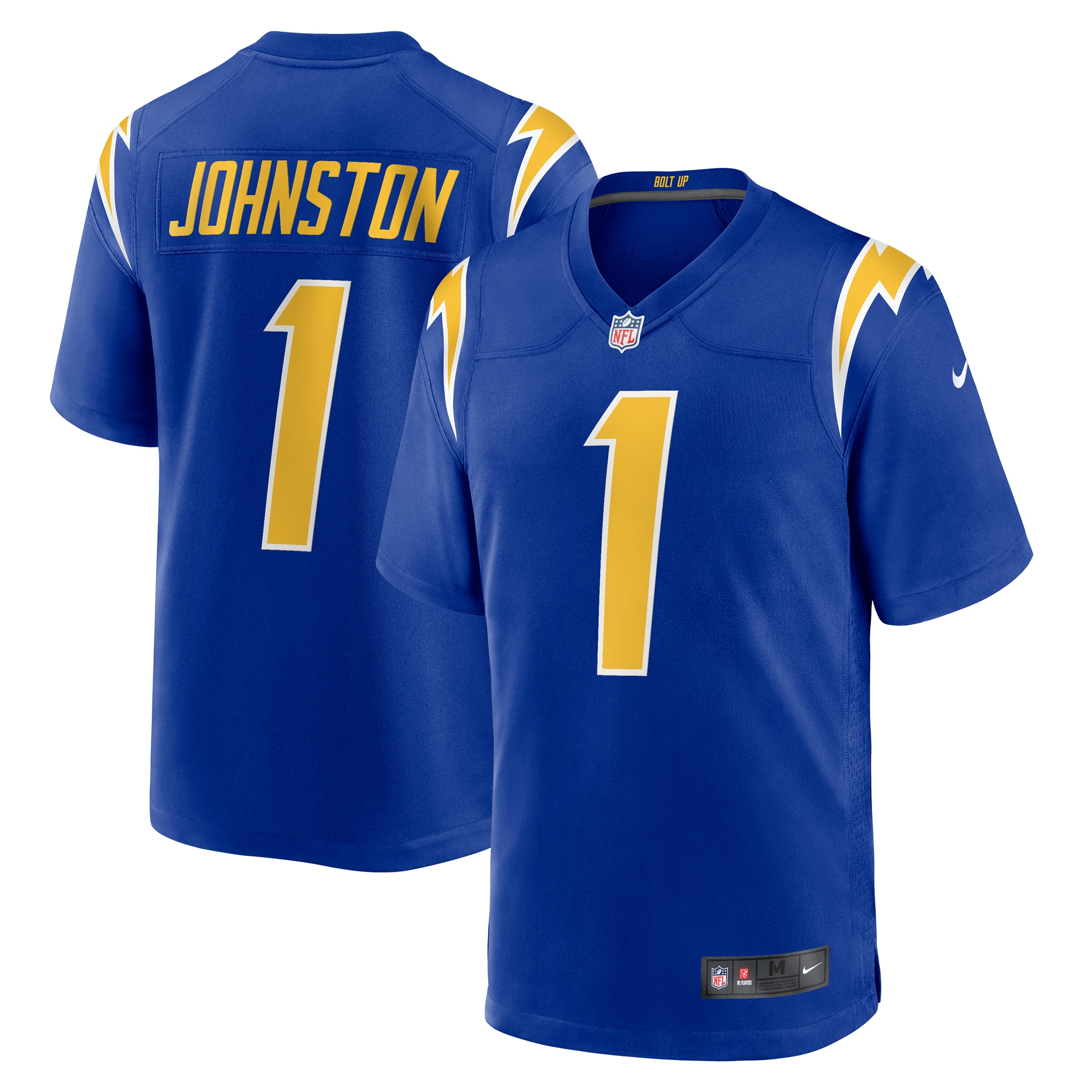 Men's Los Angeles Chargers Quentin Johnston Royal Alternate Game Jersey JS3941 Saliibo