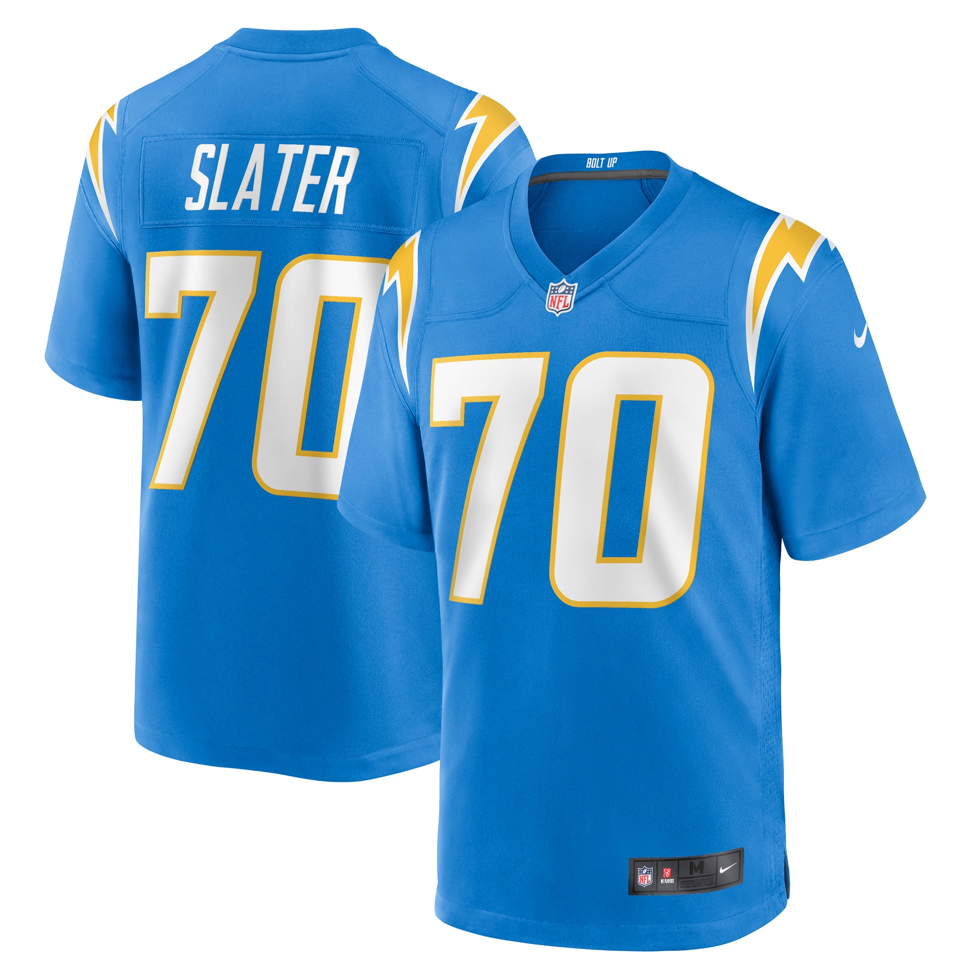 Men's Los Angeles Chargers Rashawn Slater Powder Blue Game Jersey JS1428 Saliibo