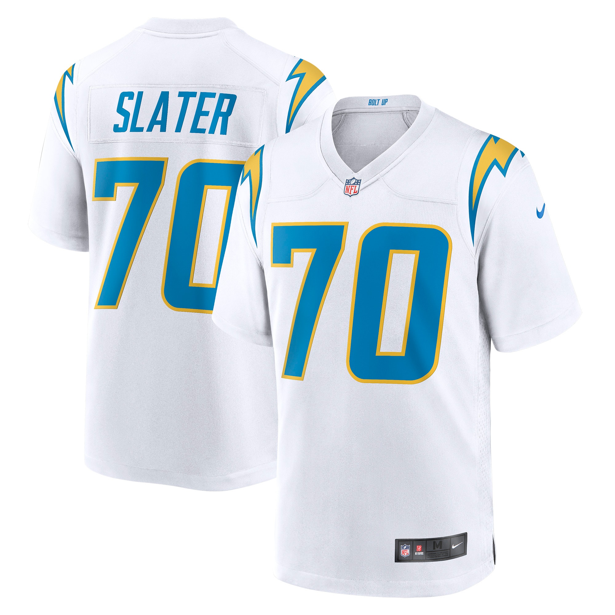 Men's Los Angeles Chargers Rashawn Slater White Game Jersey JS9905 Saliibo