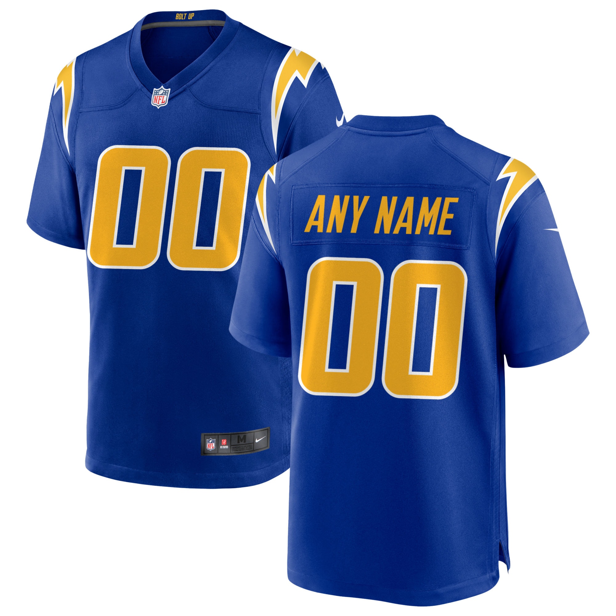 Men's Los Angeles Chargers Royal Alternate Custom Game Jersey JS9636 Saliibo