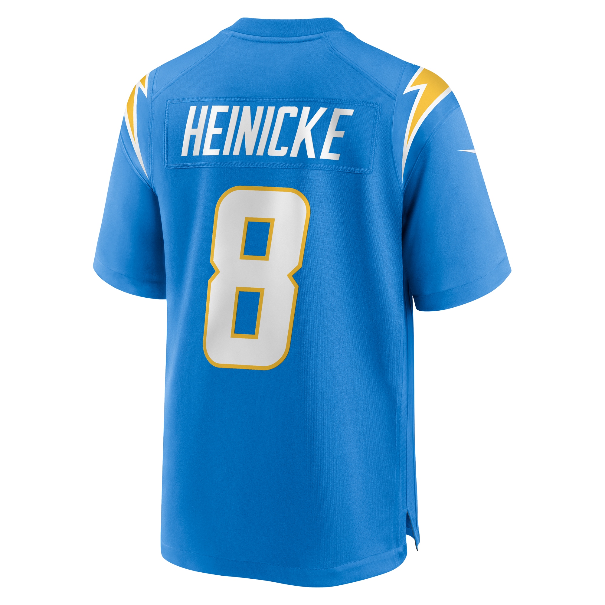 Men's Los Angeles Chargers Taylor Heinicke Powder Blue Team Game Jersey JS5953 Saliibo - Image 3