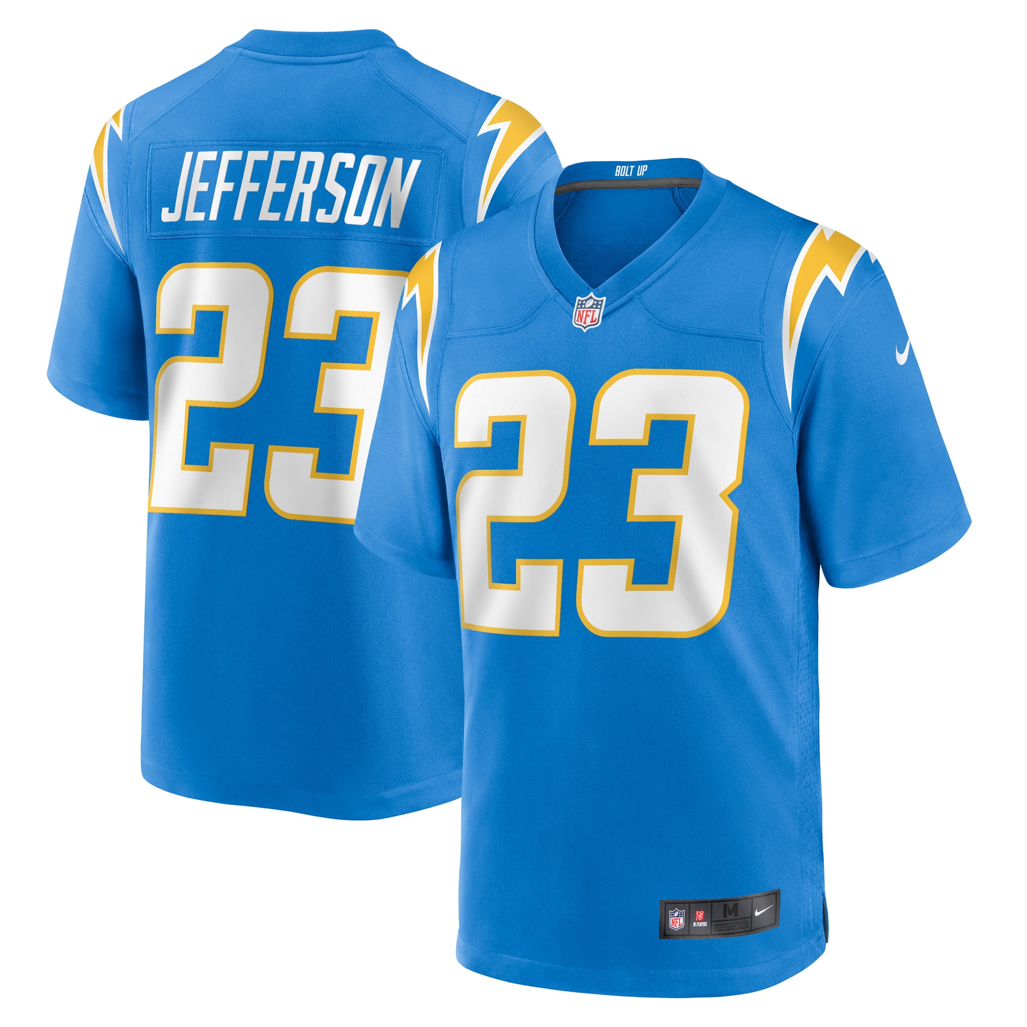 Men's Los Angeles Chargers Tony Jefferson Powder Blue Team Game Jersey JS7117 Saliibo