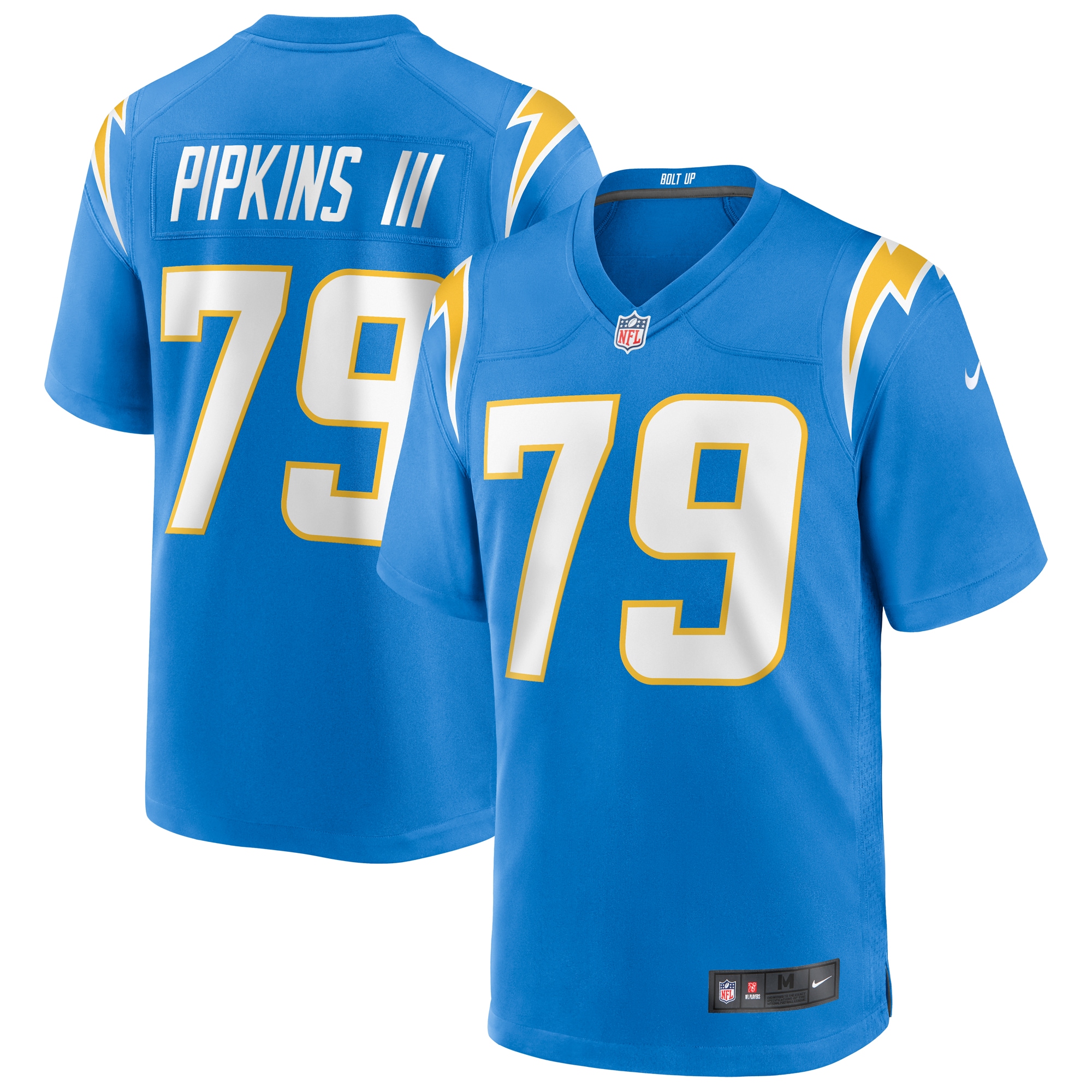 Men's Los Angeles Chargers Trey Pipkins III Powder Blue Game Jersey JS5287 Saliibo