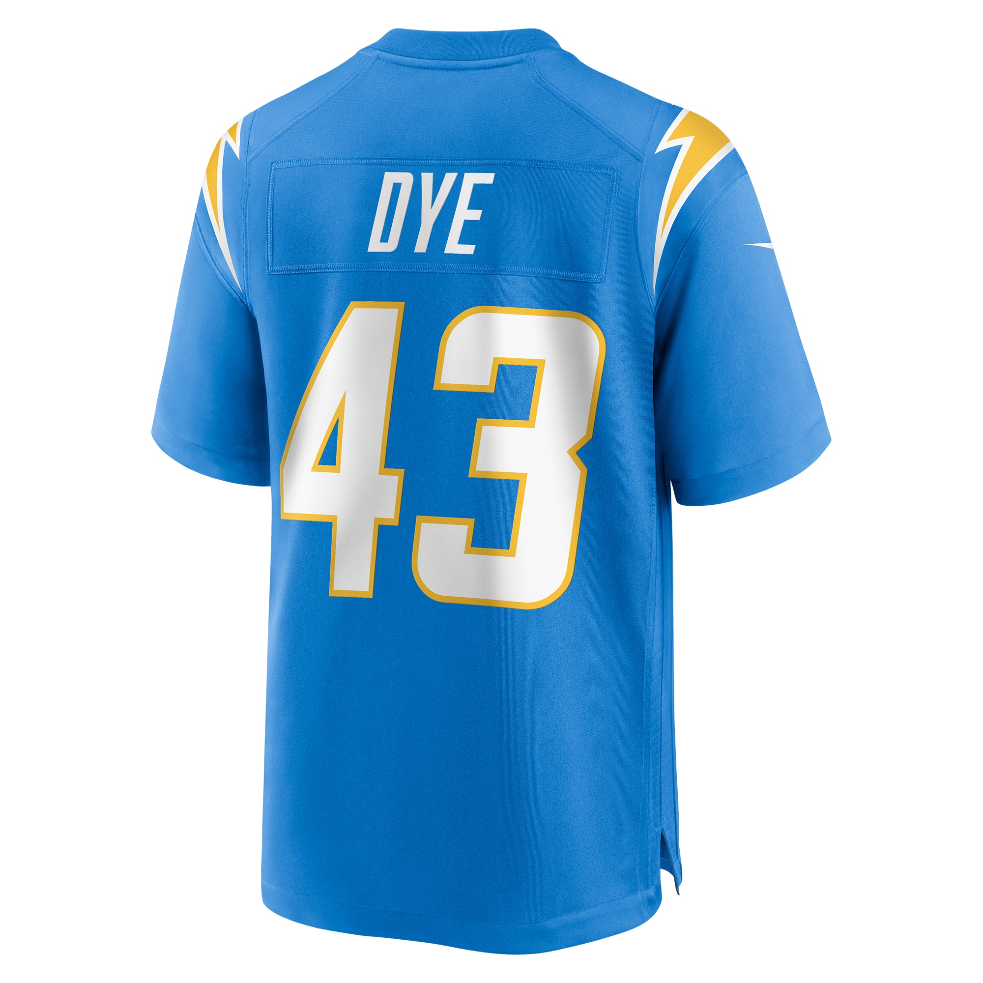 Men's Los Angeles Chargers Troy Dye Powder Blue Game Jersey JS6296 Saliibo - Image 3