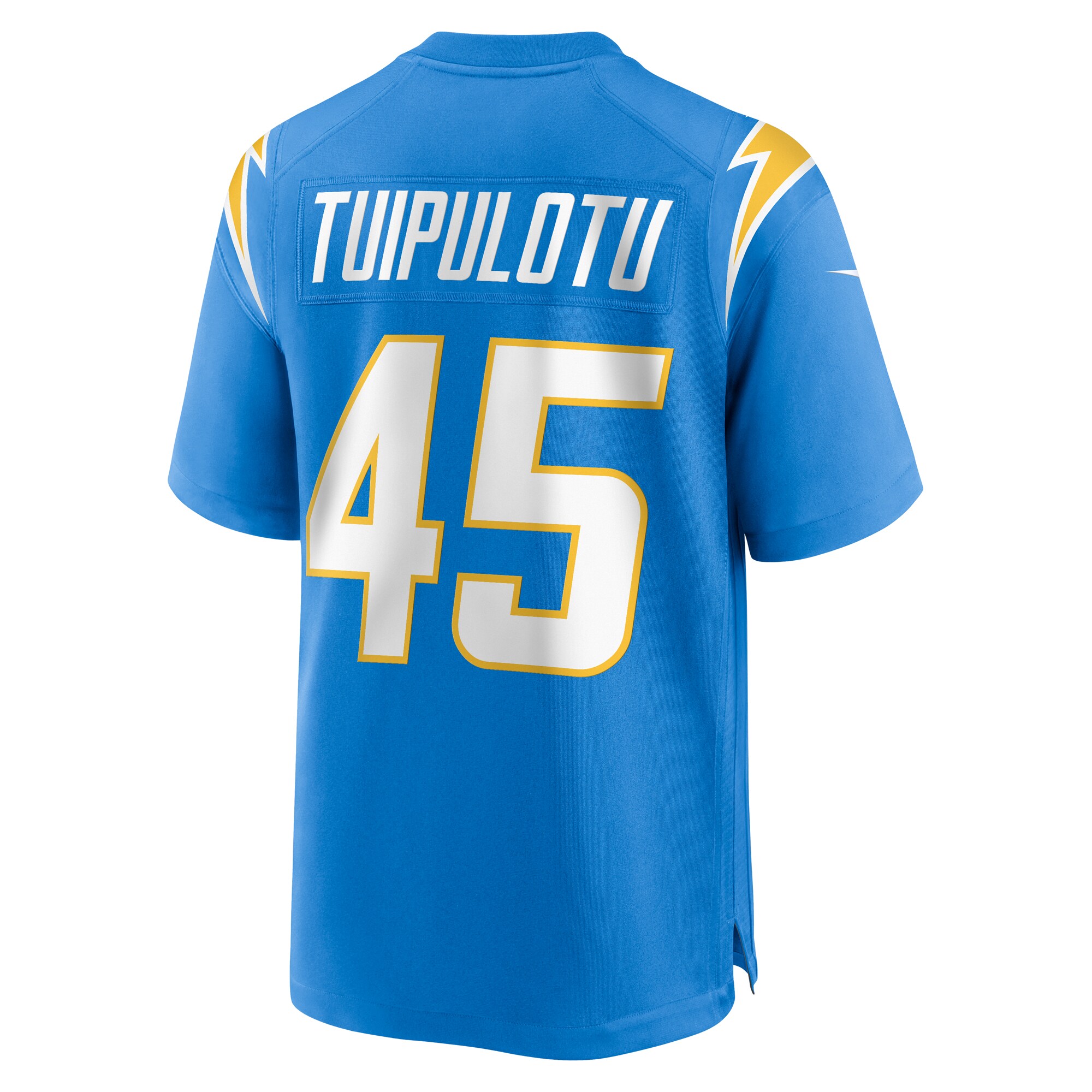 Men's Los Angeles Chargers Tuli Tuipulotu Powder Blue Team Game Jersey JS3792 Saliibo - Image 3