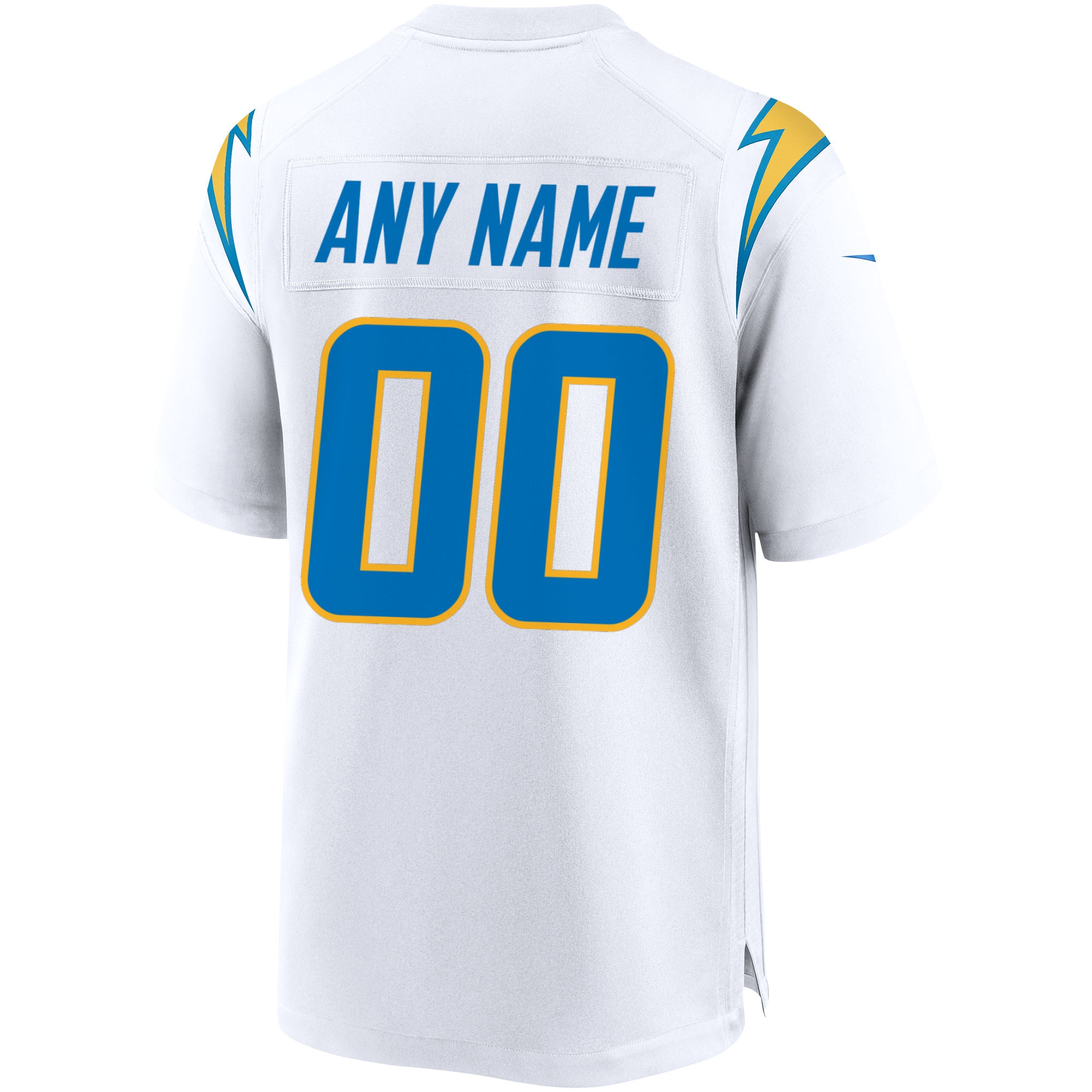 Men's Los Angeles Chargers White Custom Game Jersey JS5379 Saliibo - Image 3