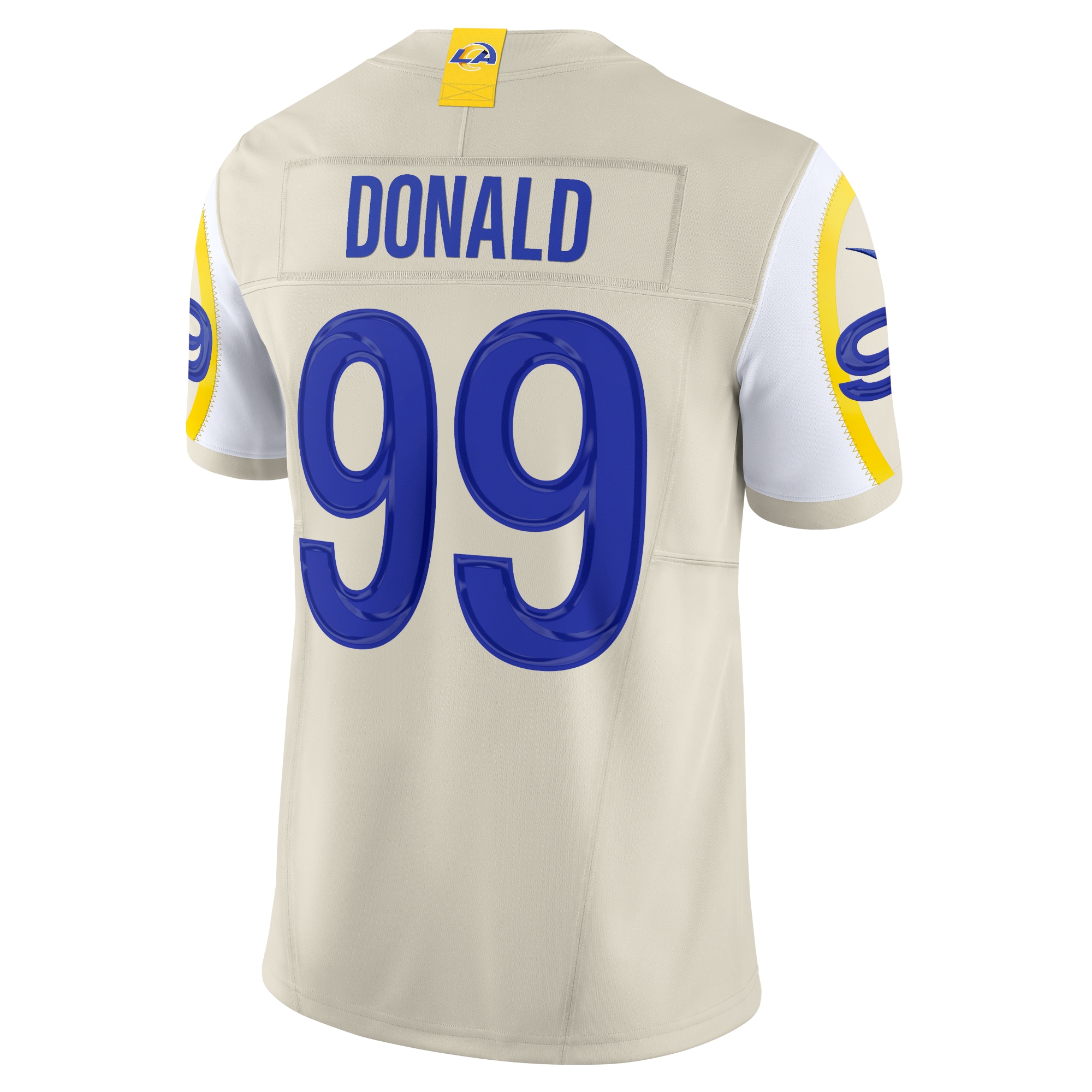 Men's Los Angeles Rams Aaron Donald Bone Alternate Vapor F.U.S.E. Limited Jersey JS4807 Saliibo - Image 3