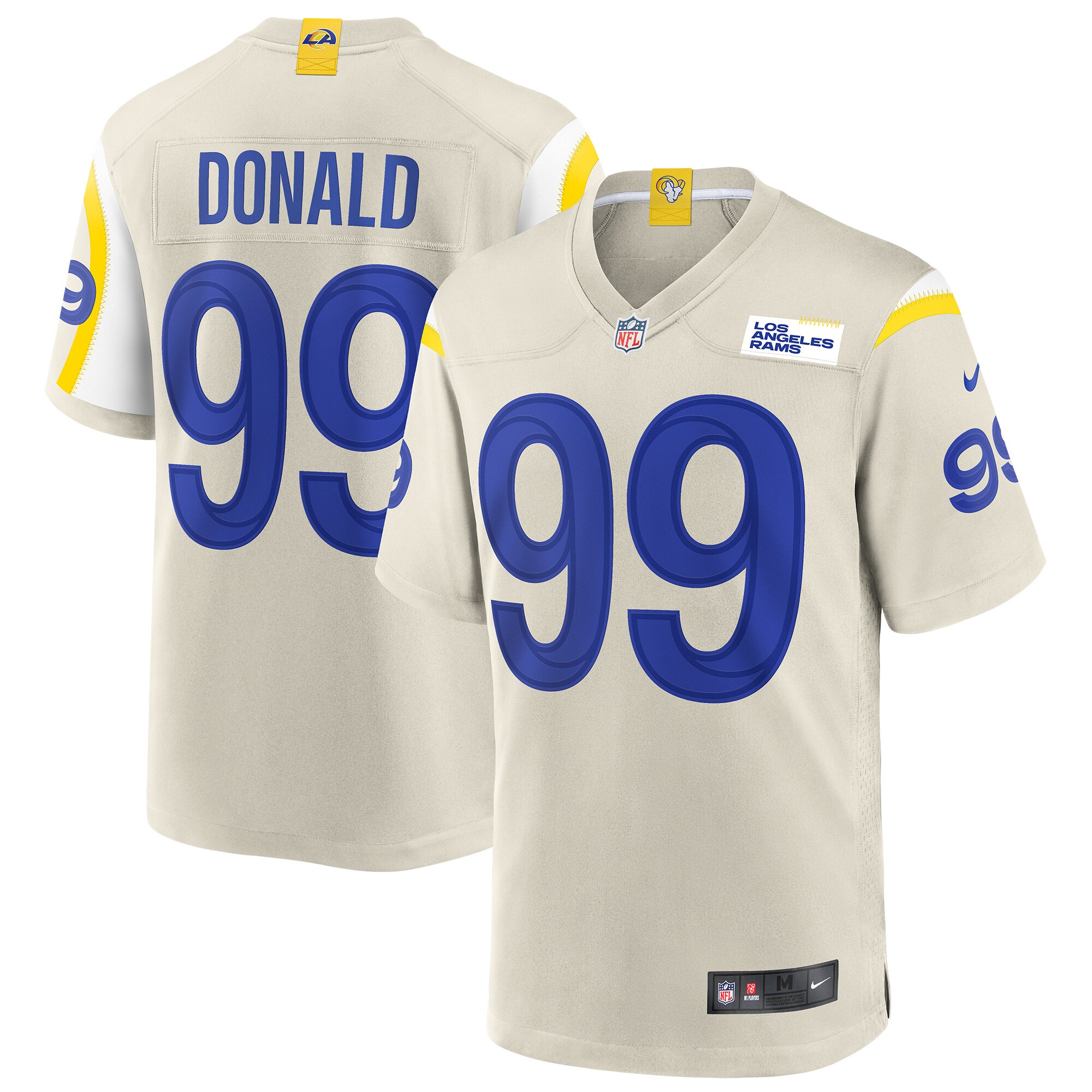 Men's Los Angeles Rams Aaron Donald Bone Game Jersey JS5473 Saliibo