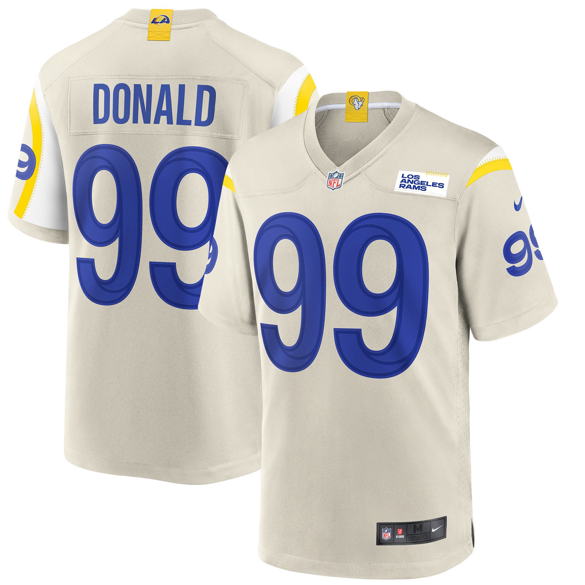Men's Los Angeles Rams Aaron Donald Bone Player Game Jersey JS6777 Saliibo