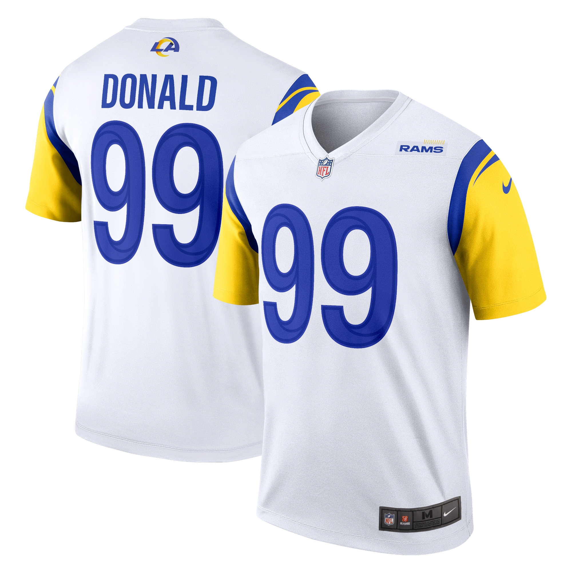Men's Los Angeles Rams Aaron Donald White Alternate Legend Player Performance Top JS7635 Saliibo