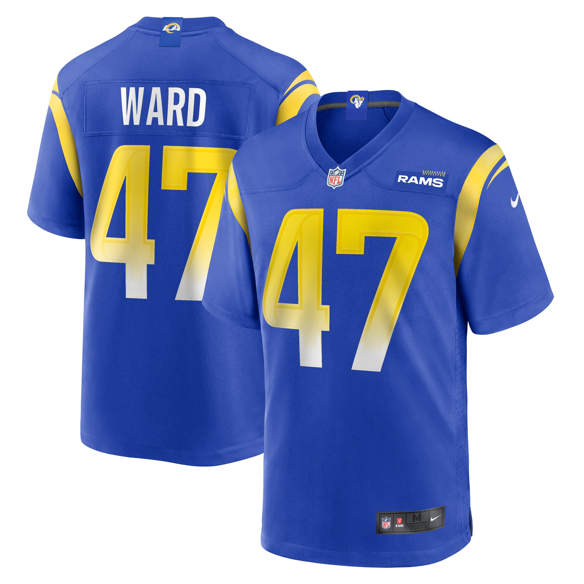 Men's Los Angeles Rams Alex Ward Royal Home Game Jersey JS5837 Saliibo