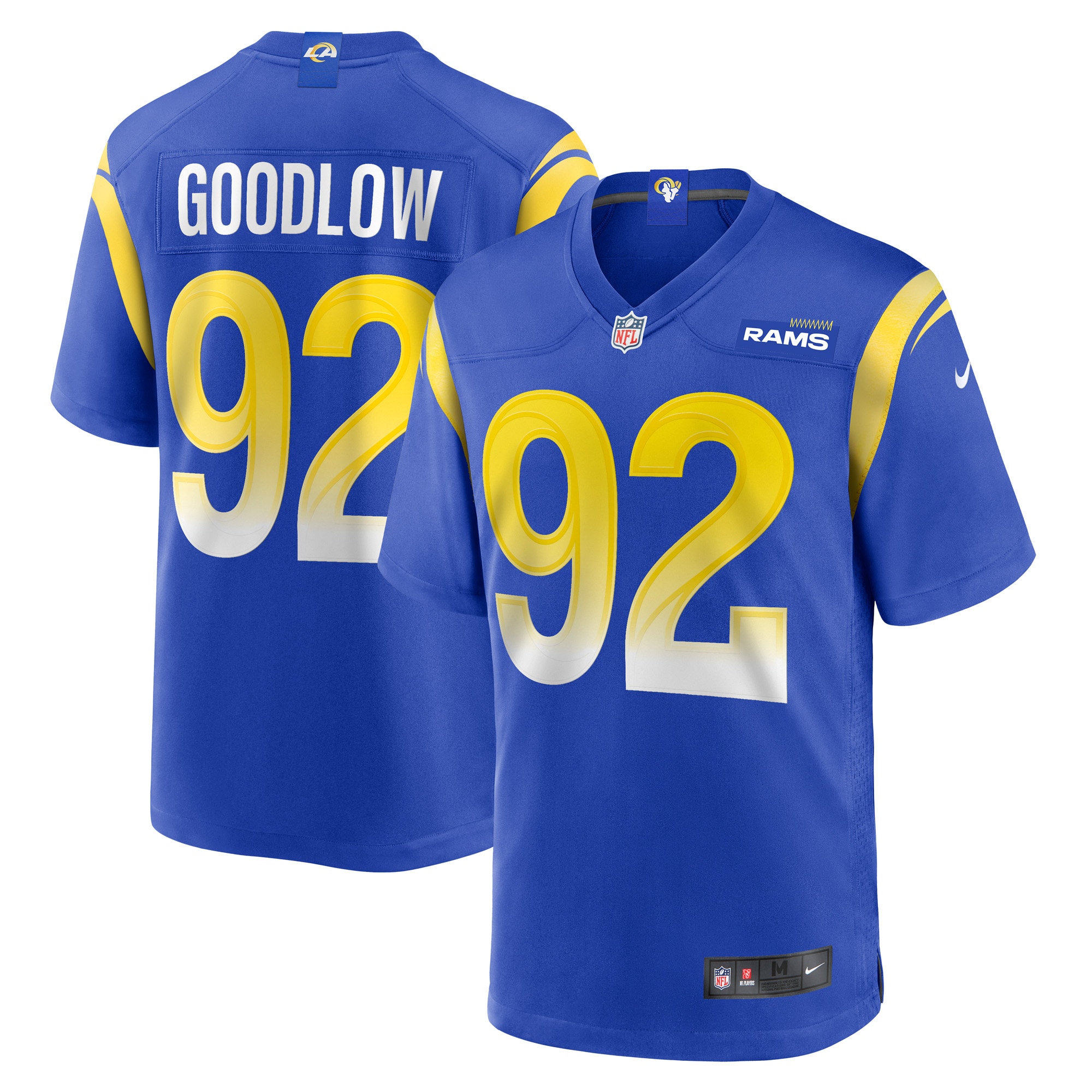 Men's Los Angeles Rams Anthony Goodlow Royal Game Jersey JS7007 Saliibo