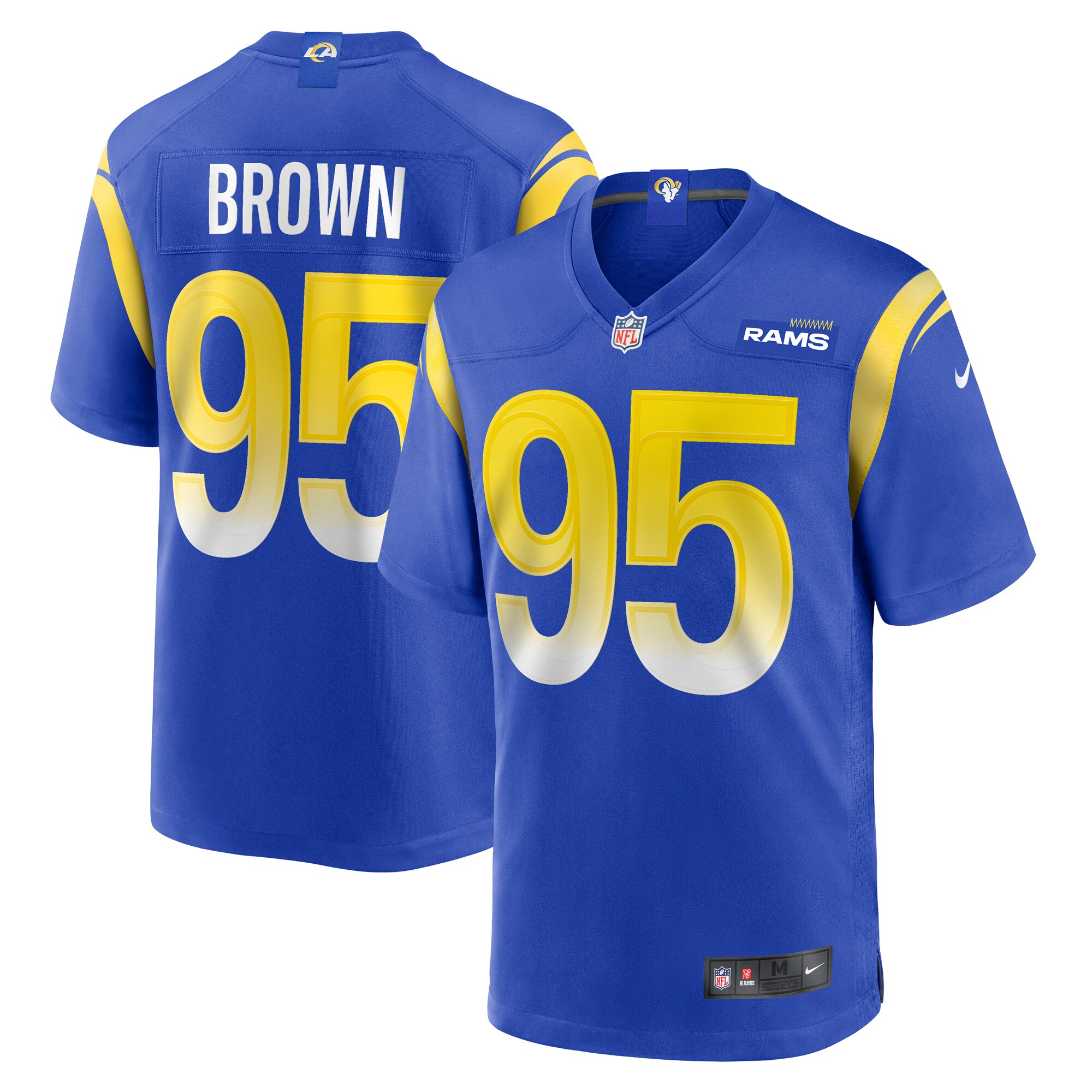 Men's Los Angeles Rams Bobby Brown III Royal Team Game Jersey JS7667 Saliibo