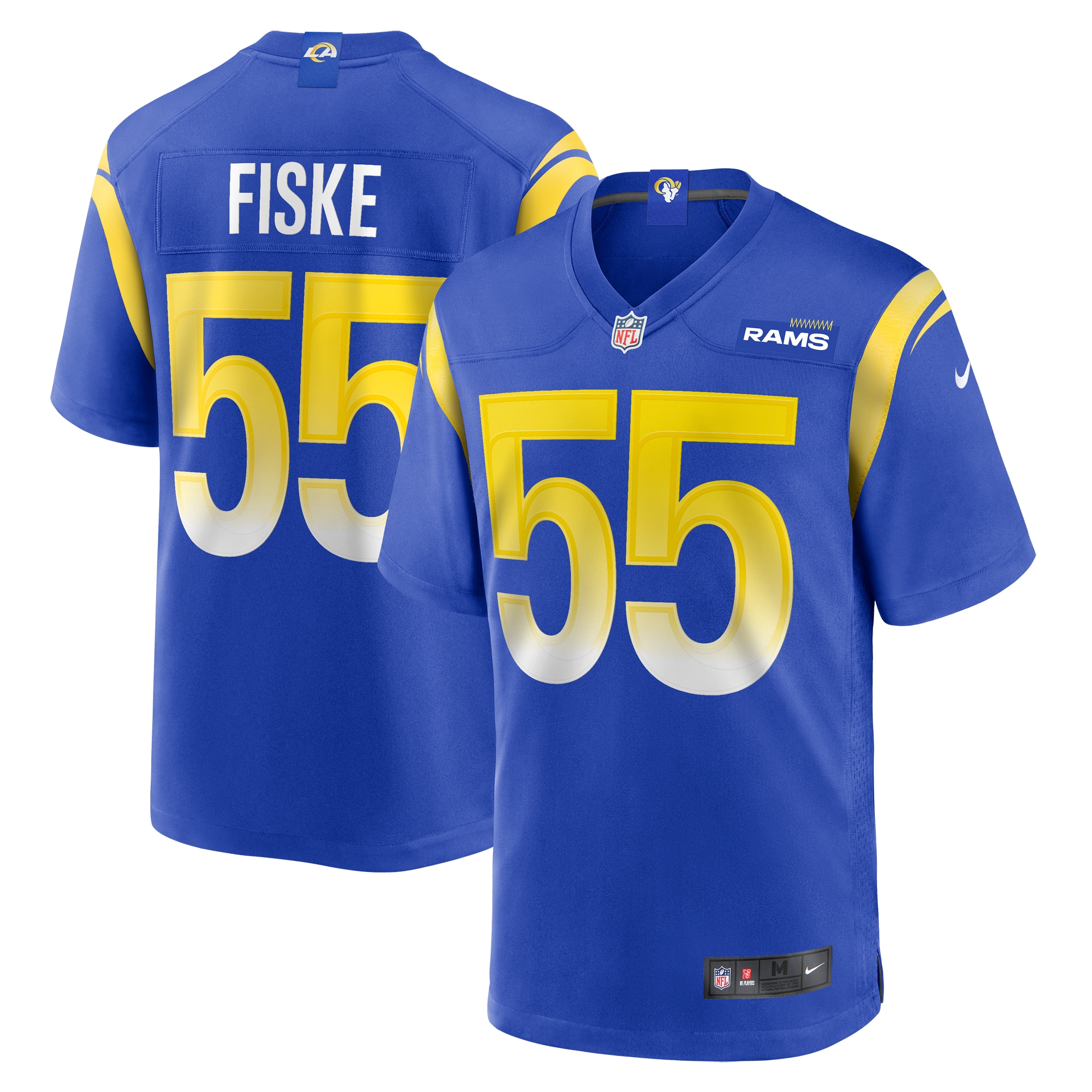 Men's Los Angeles Rams Braden Fiske Royal Team Game Jersey JS8821 Saliibo