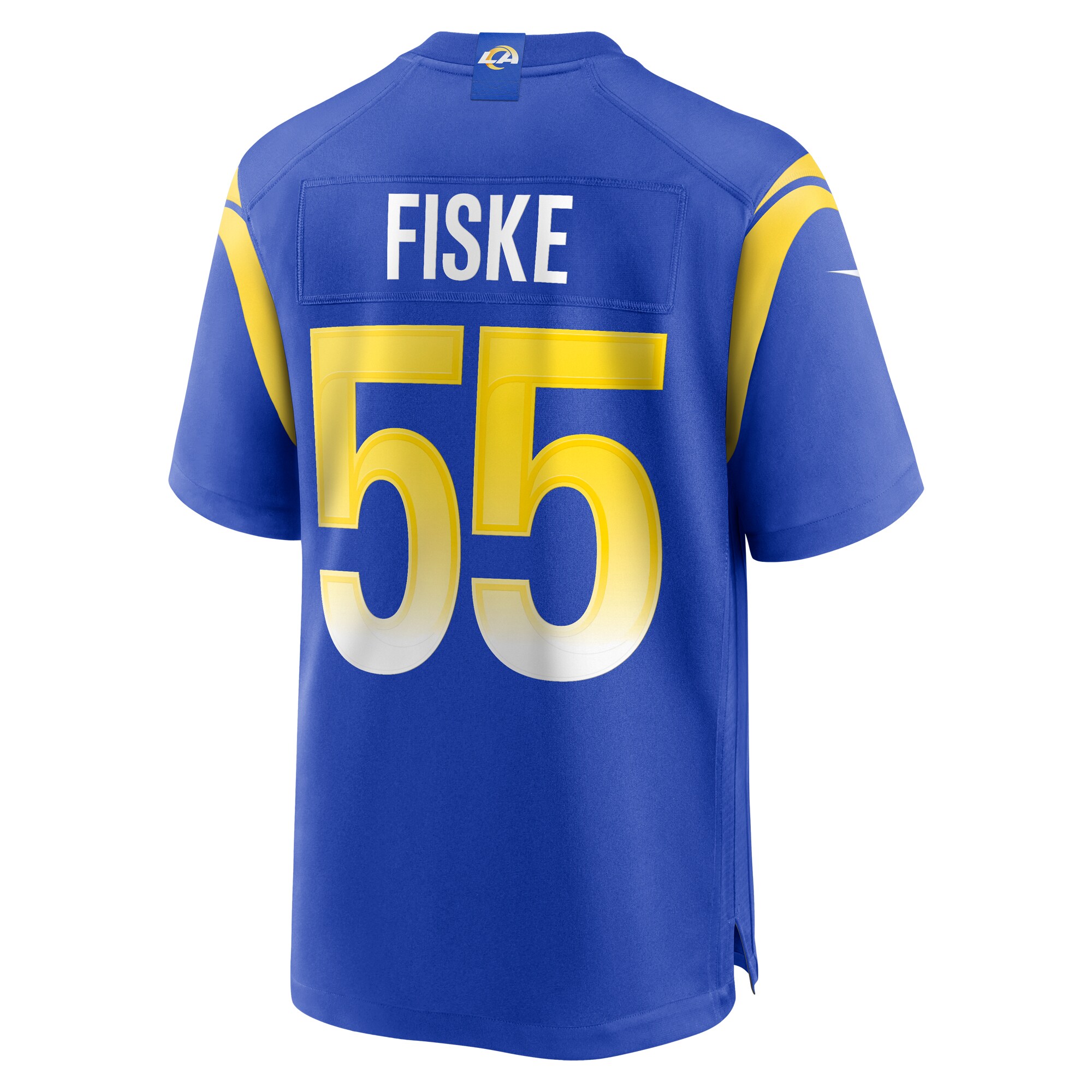 Men's Los Angeles Rams Braden Fiske Royal Team Game Jersey JS8821 Saliibo - Image 3