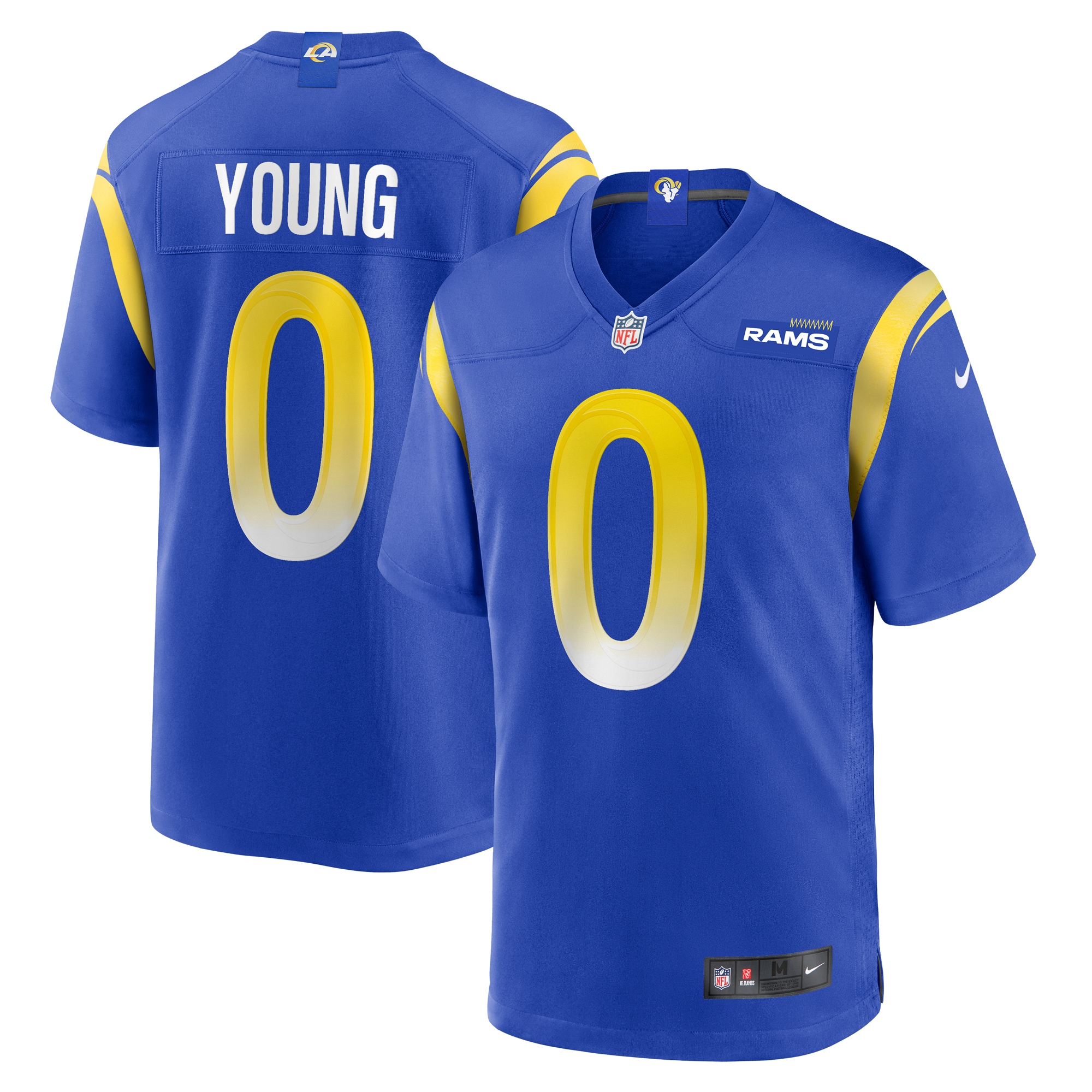 Men's Los Angeles Rams Byron Young Royal Home Game Jersey JS1138 Saliibo