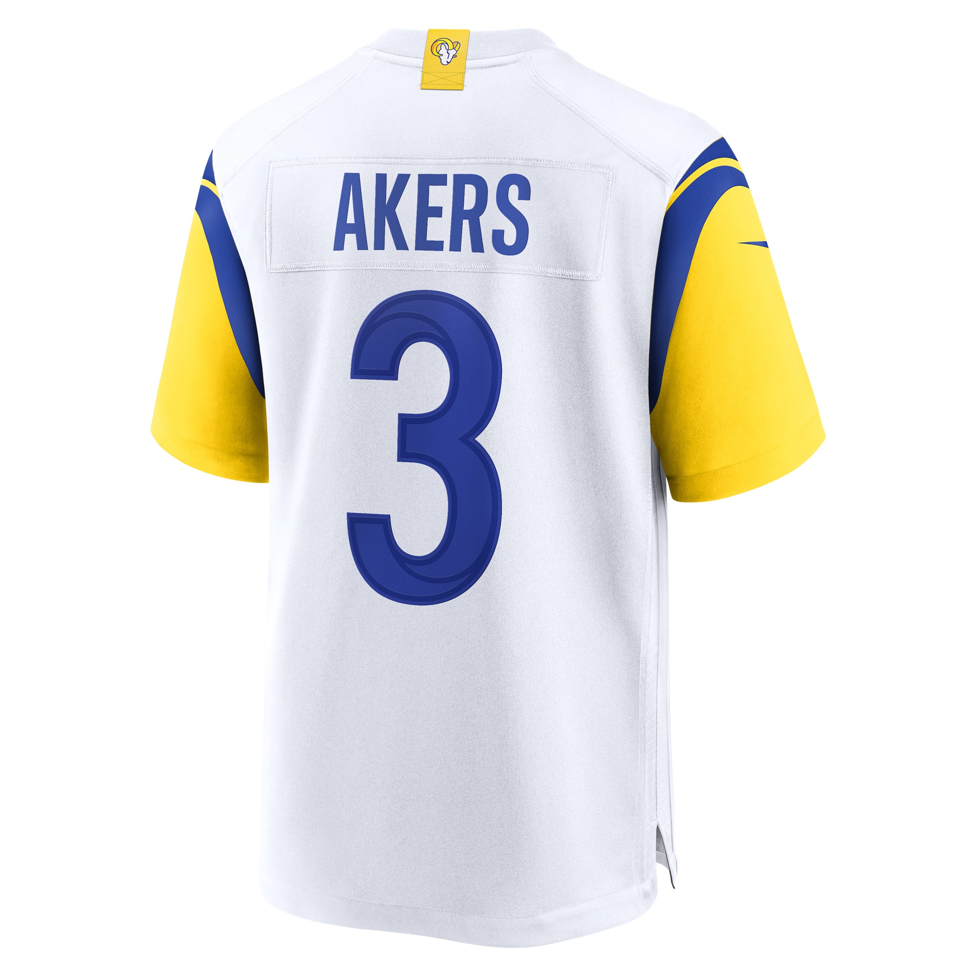 Men's Los Angeles Rams Cam Akers White Game Jersey JS4441 Saliibo - Image 3