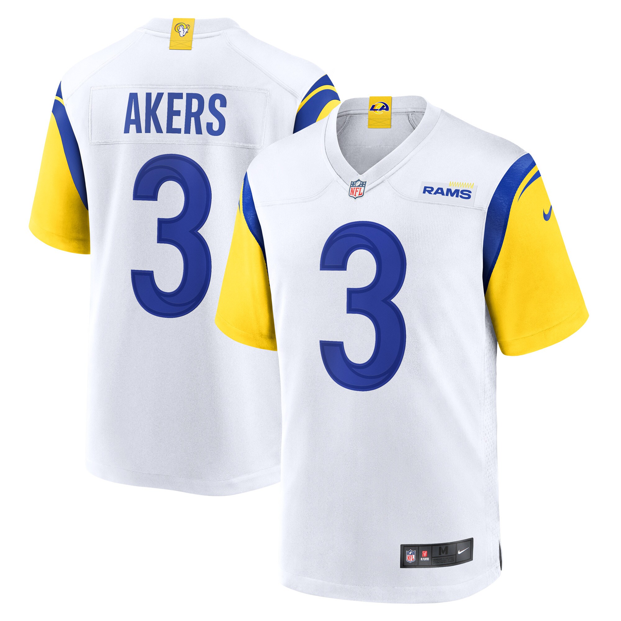 Men's Los Angeles Rams Cam Akers White Game Jersey JS4441 Saliibo