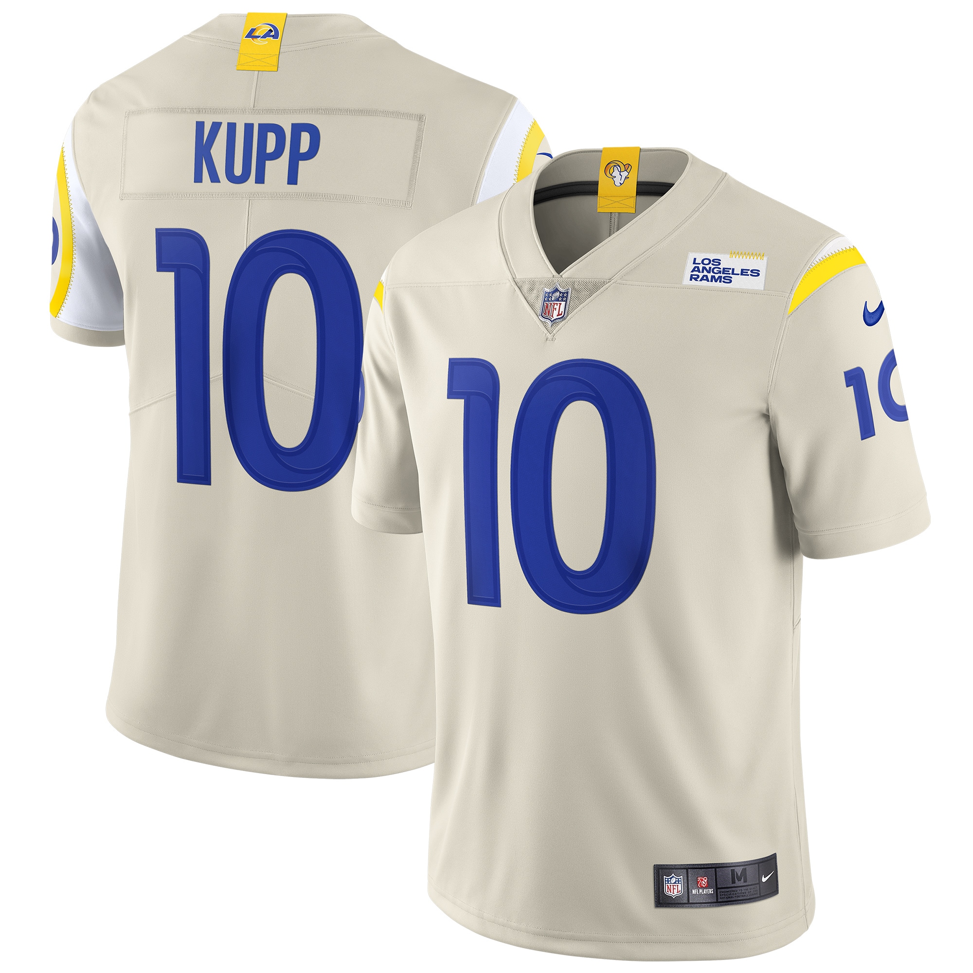 Men's Los Angeles Rams Cooper Kupp Bone Vapor Limited Jersey JS7023 Saliibo