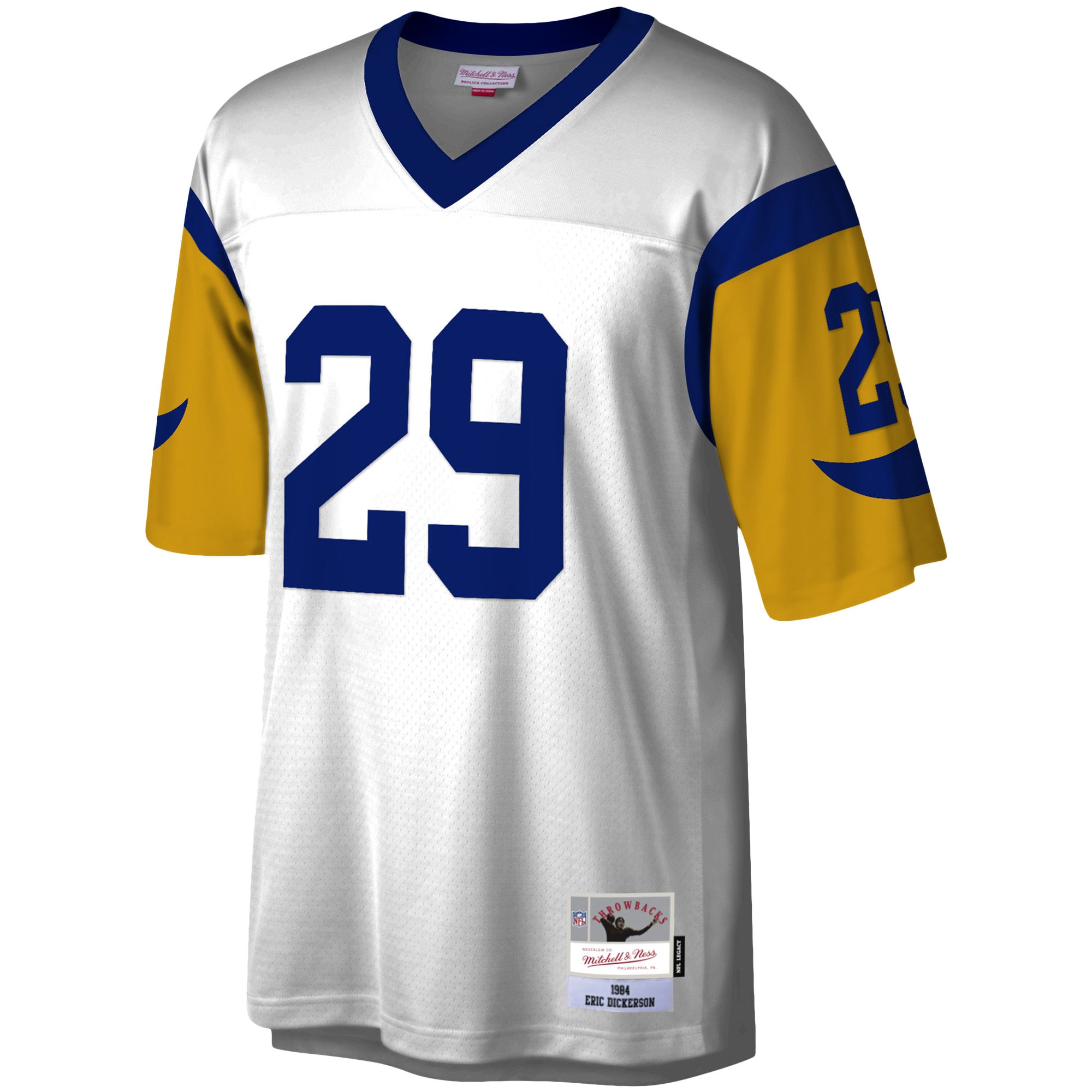 Men's Los Angeles Rams Eric Dickerson Mitchell & Ness White Legacy Jersey JS1812 Saliibo - Image 2