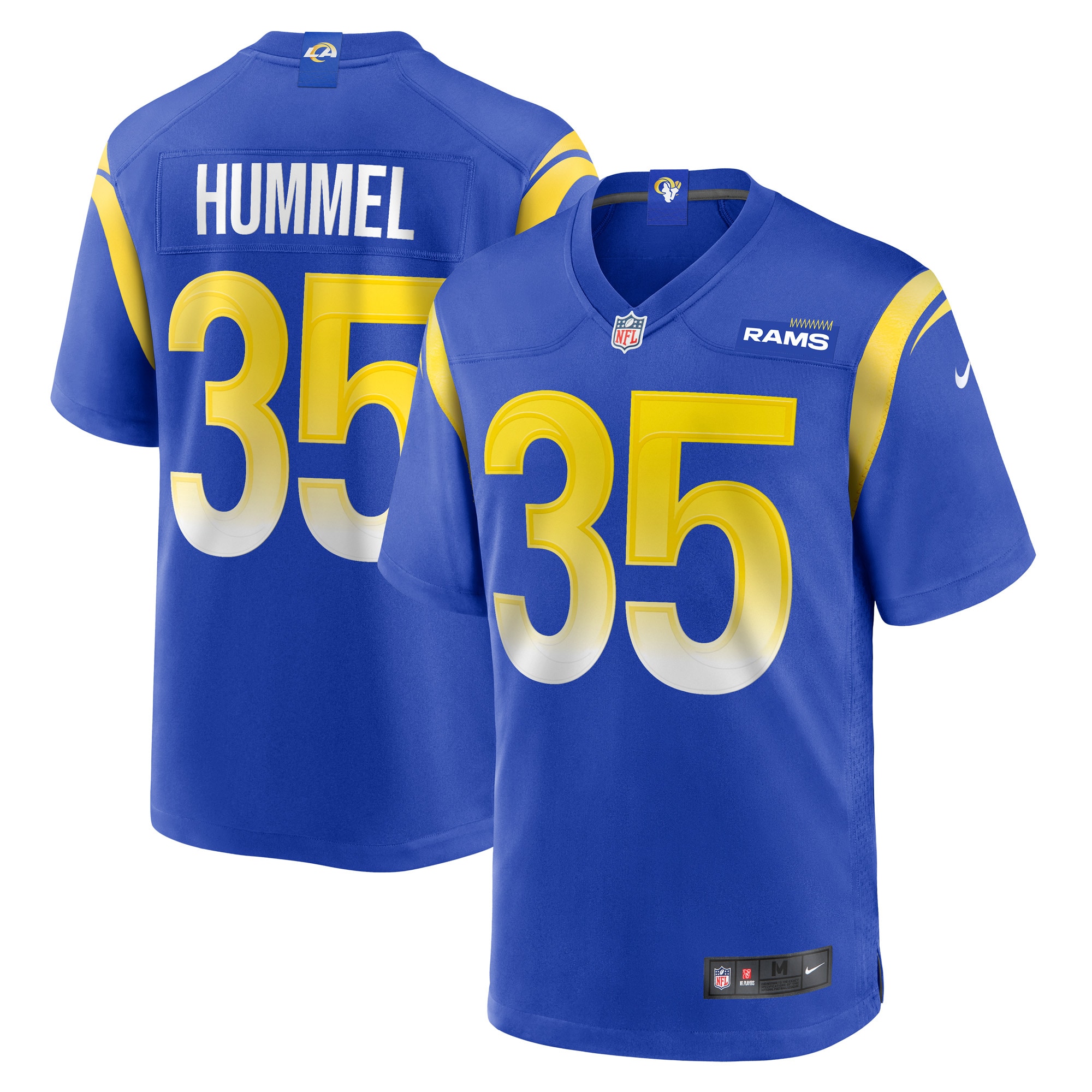 Men's Los Angeles Rams Jake Hummel Royal Game Player Jersey JS7006 Saliibo