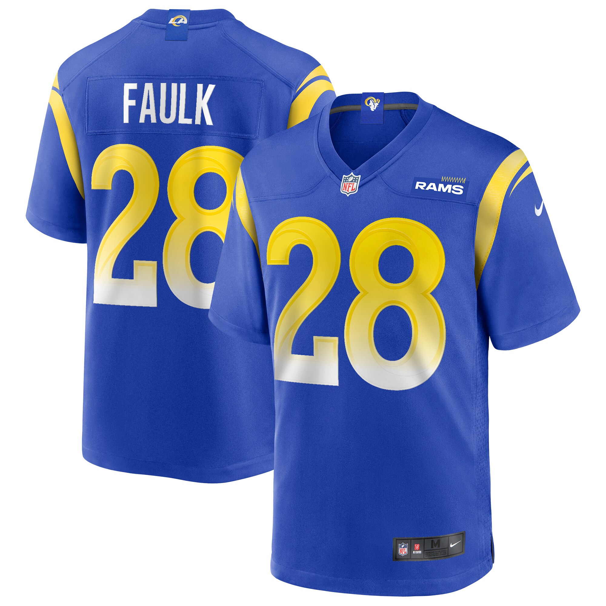 Men's Los Angeles Rams Marshall Faulk Royal Game Retired Player Jersey JS2900 Saliibo