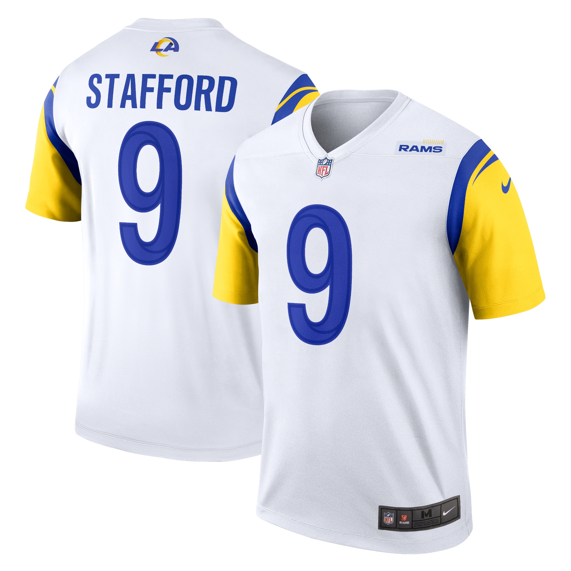 Men's Los Angeles Rams Matthew Stafford White Alternate Legend Player Performance Top JS6123 Saliibo