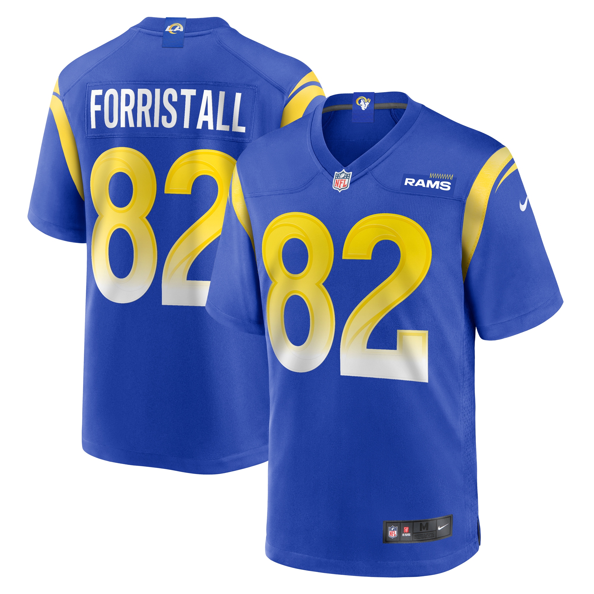 Men's Los Angeles Rams Miller Forristall Royal Game Jersey JS1374 Saliibo