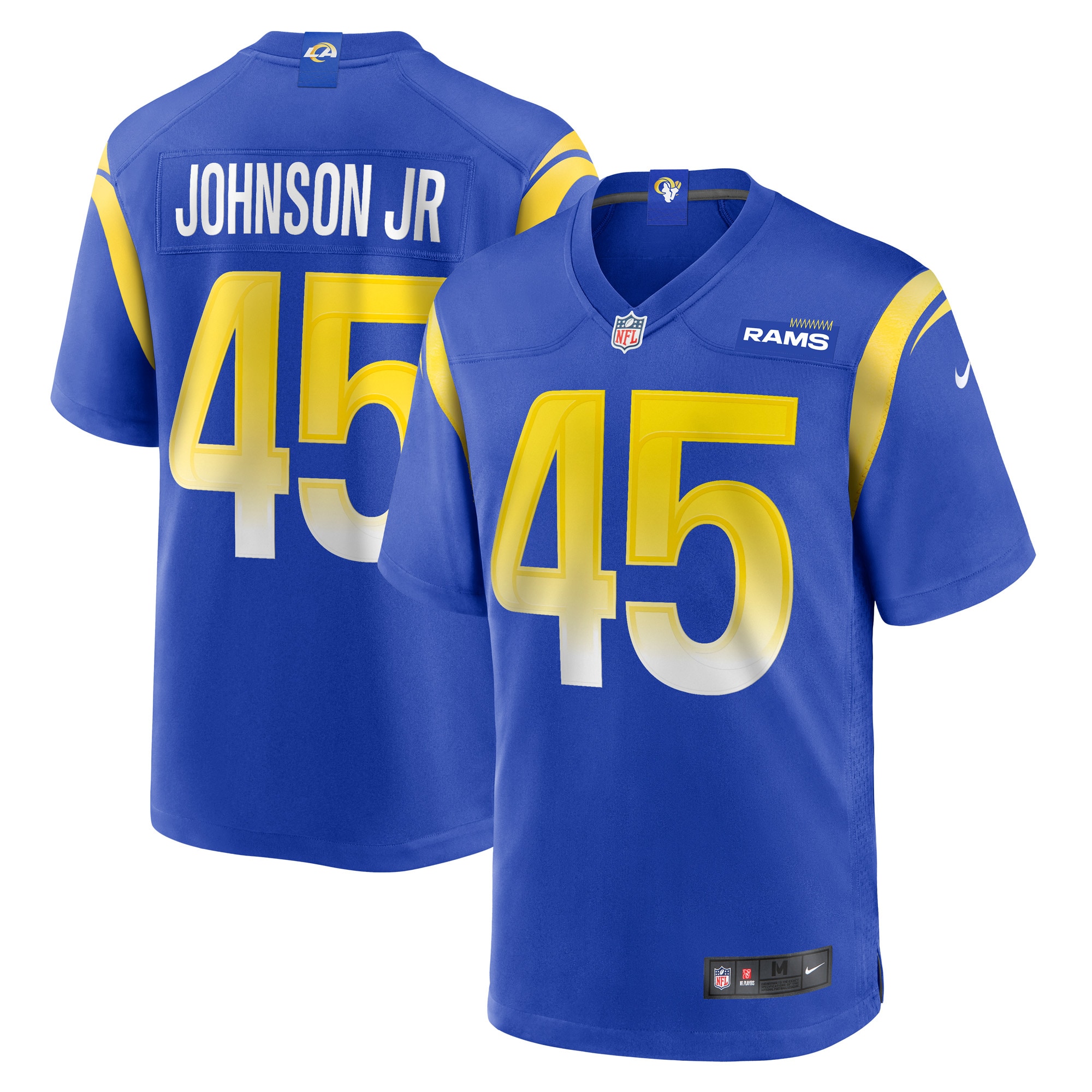 Men's Los Angeles Rams Neal Johnson Jr Royal Game Jersey JS5175 Saliibo
