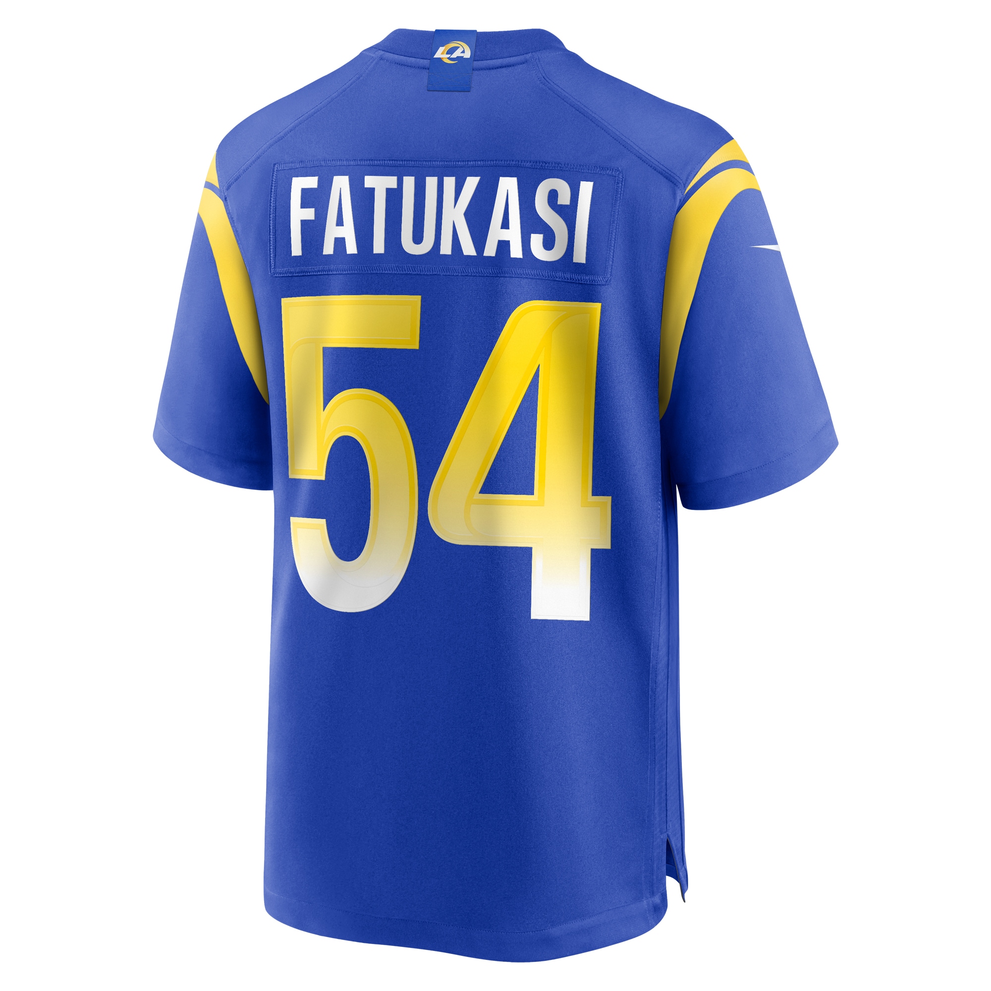Men's Los Angeles Rams Olakunle Fatukasi Royal Game Jersey JS2075 Saliibo - Image 3