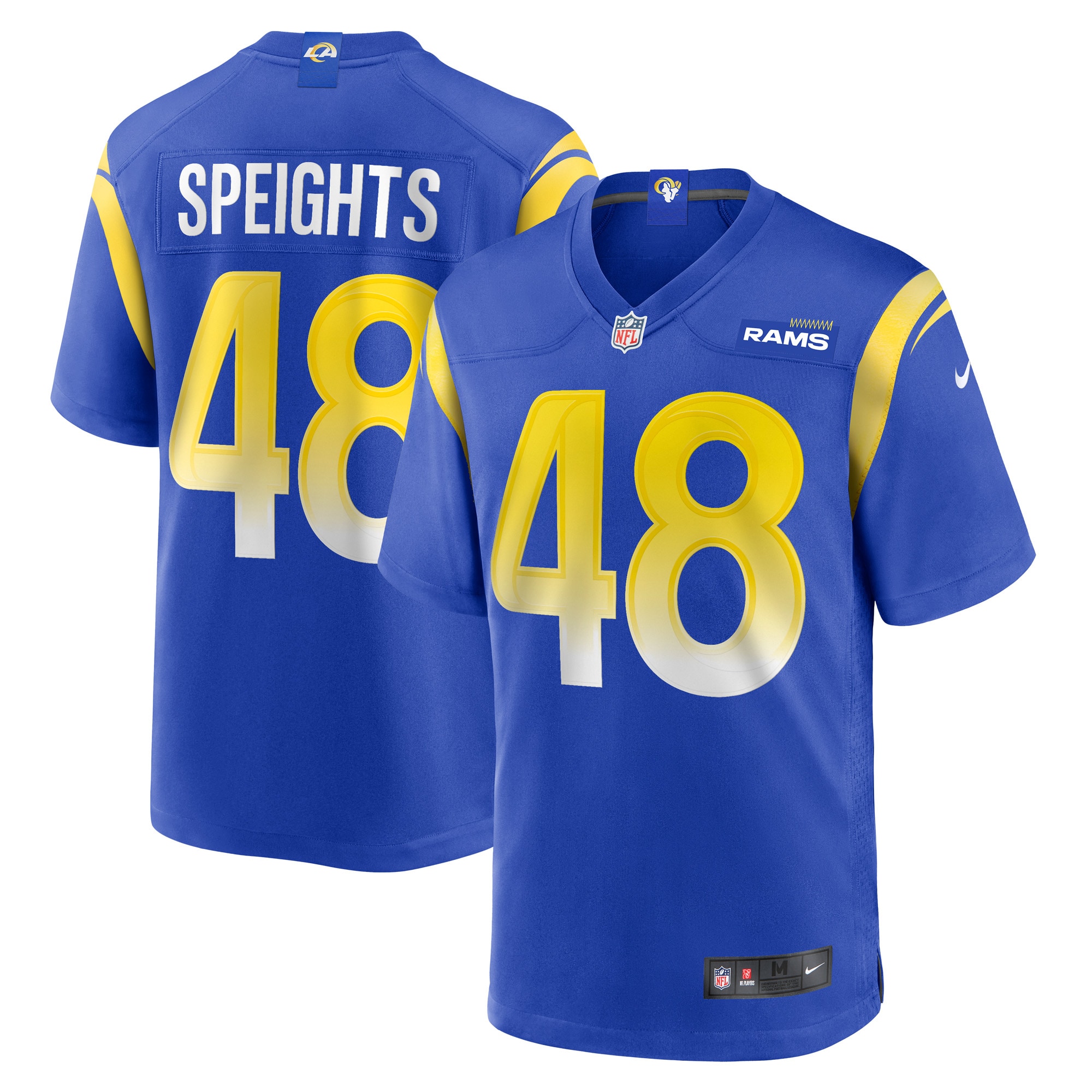 Men's Los Angeles Rams Omar Speights Royal Game Jersey JS5735 Saliibo