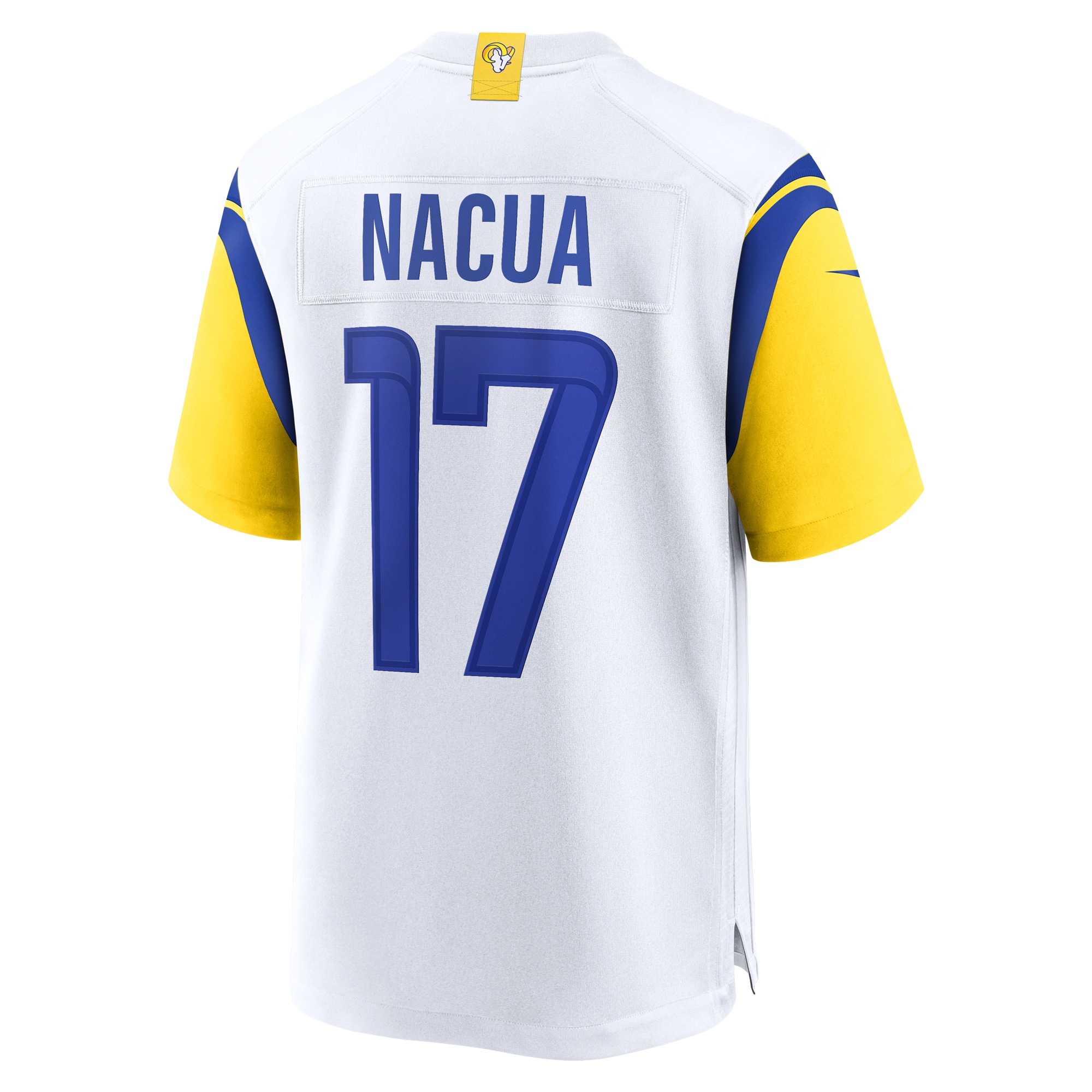 Men's Los Angeles Rams Puka Nacua White Game Jersey JS2327 Saliibo - Image 3