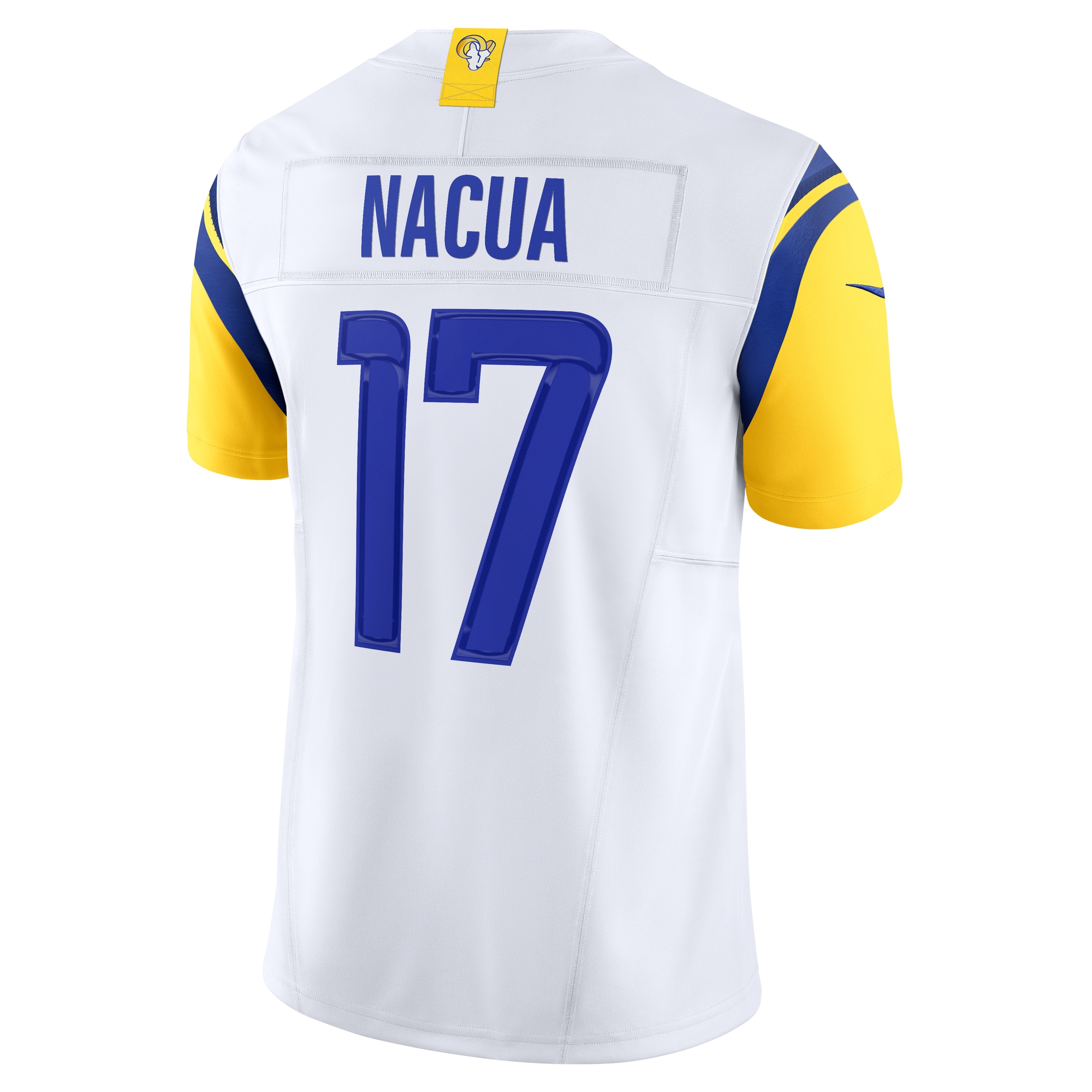 Men's Los Angeles Rams Puka Nacua White Vapor F.U.S.E. Limited Jersey JS7656 Saliibo - Image 3