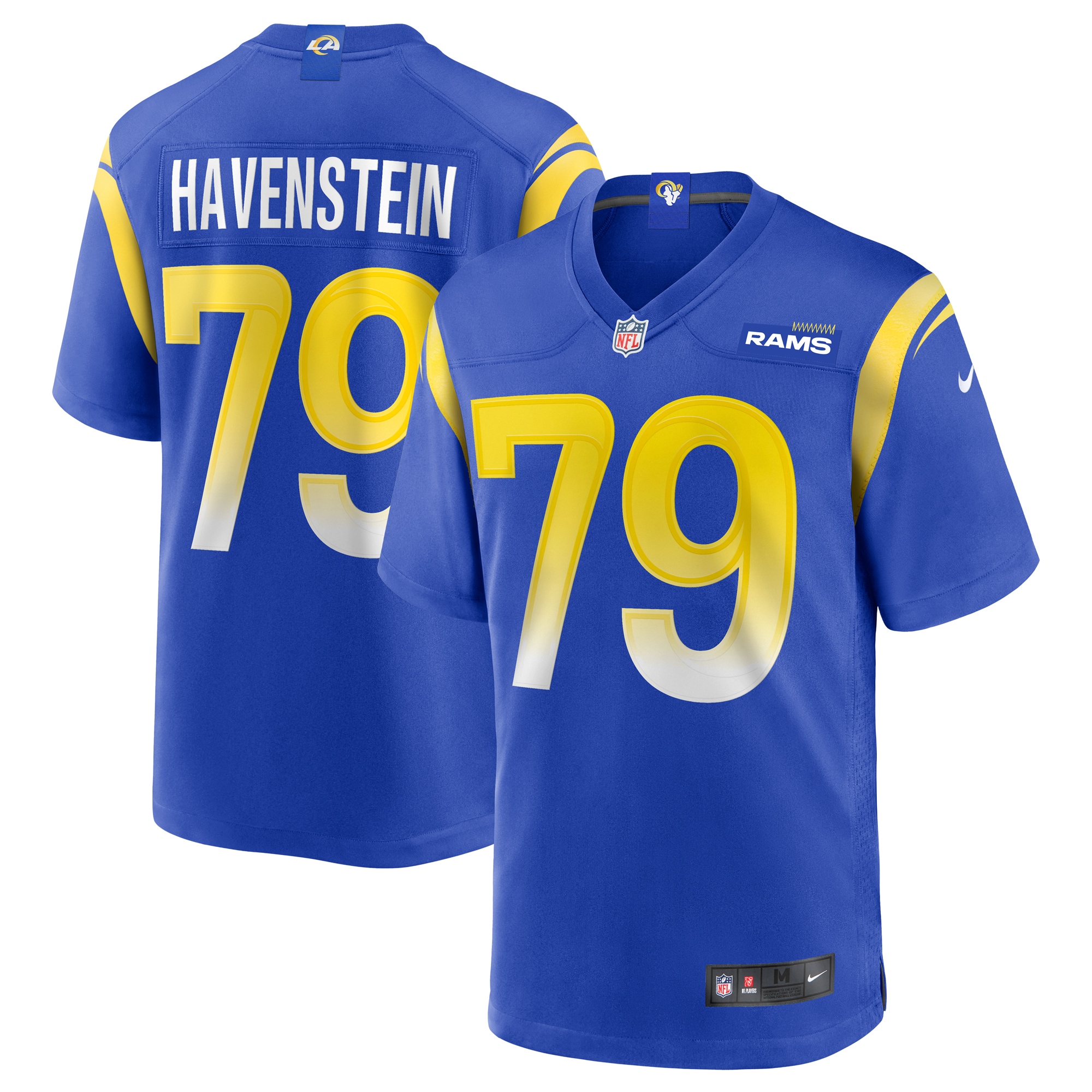 Men's Los Angeles Rams Rob Havenstein Royal Game Jersey JS8232 Saliibo