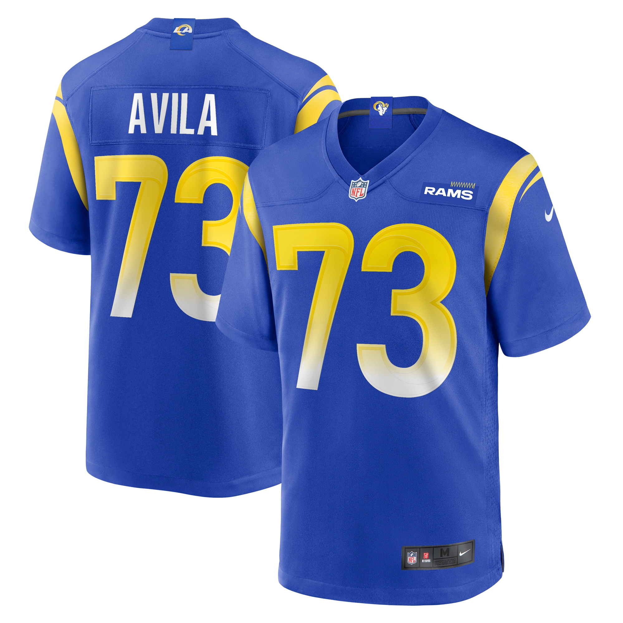 Men's Los Angeles Rams Steve Avila Royal Home Game Jersey JS6770 Saliibo