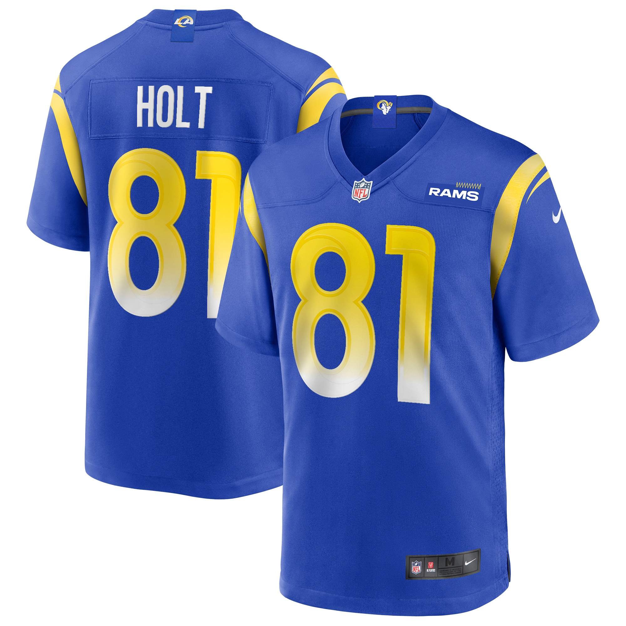 Men's Los Angeles Rams Torry Holt Royal Game Retired Player Jersey JS3361 Saliibo