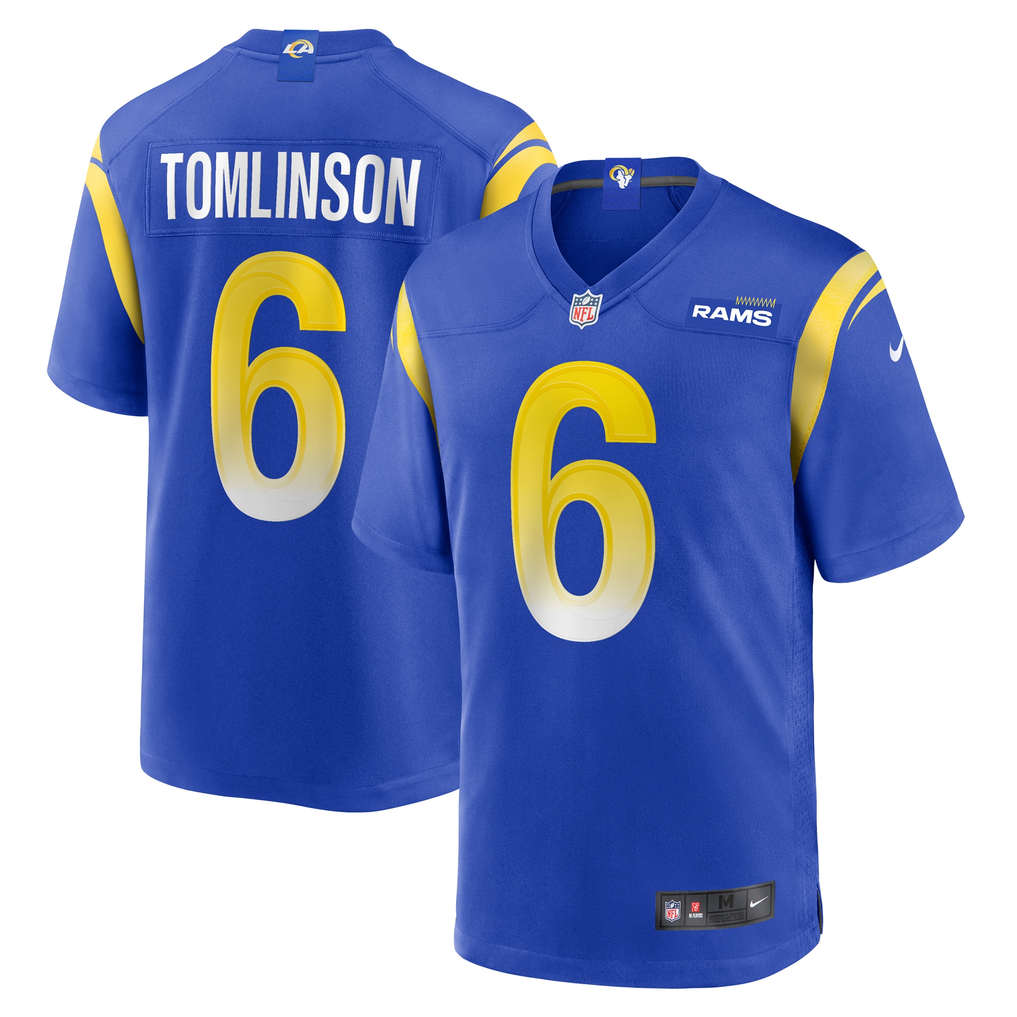 Men's Los Angeles Rams Tre'Vius Hodges-Tomlinson Royal Team Game Jersey JS2267 Saliibo