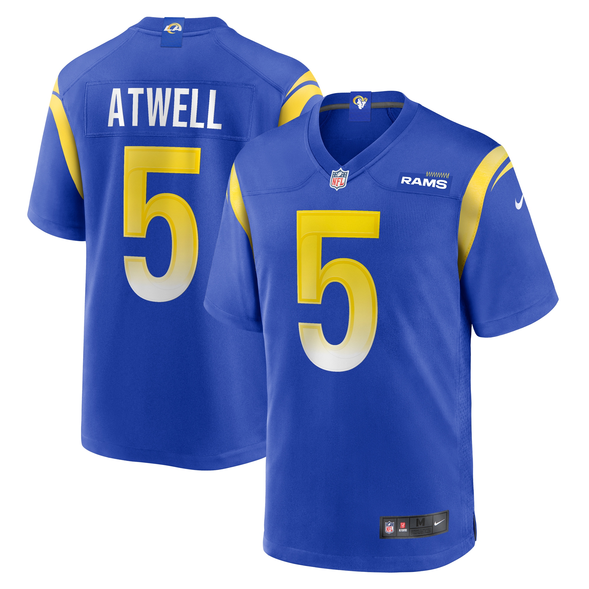 Men's Los Angeles Rams Tutu Atwell Royal Home Game Jersey JS7111 Saliibo