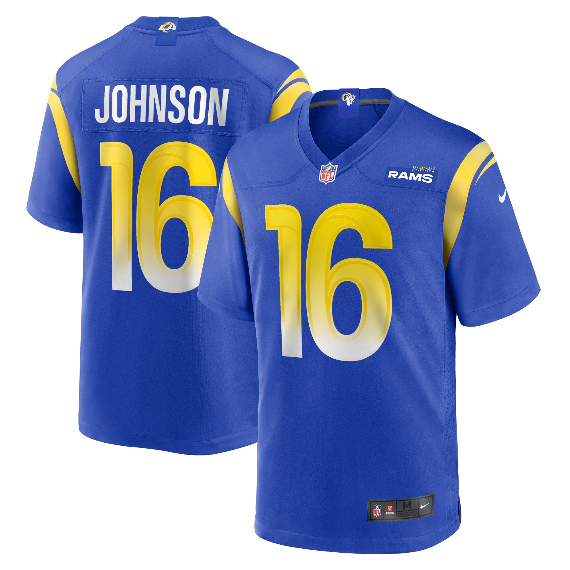 Men's Los Angeles Rams Tyler Johnson Royal Team Game Jersey JS7516 Saliibo