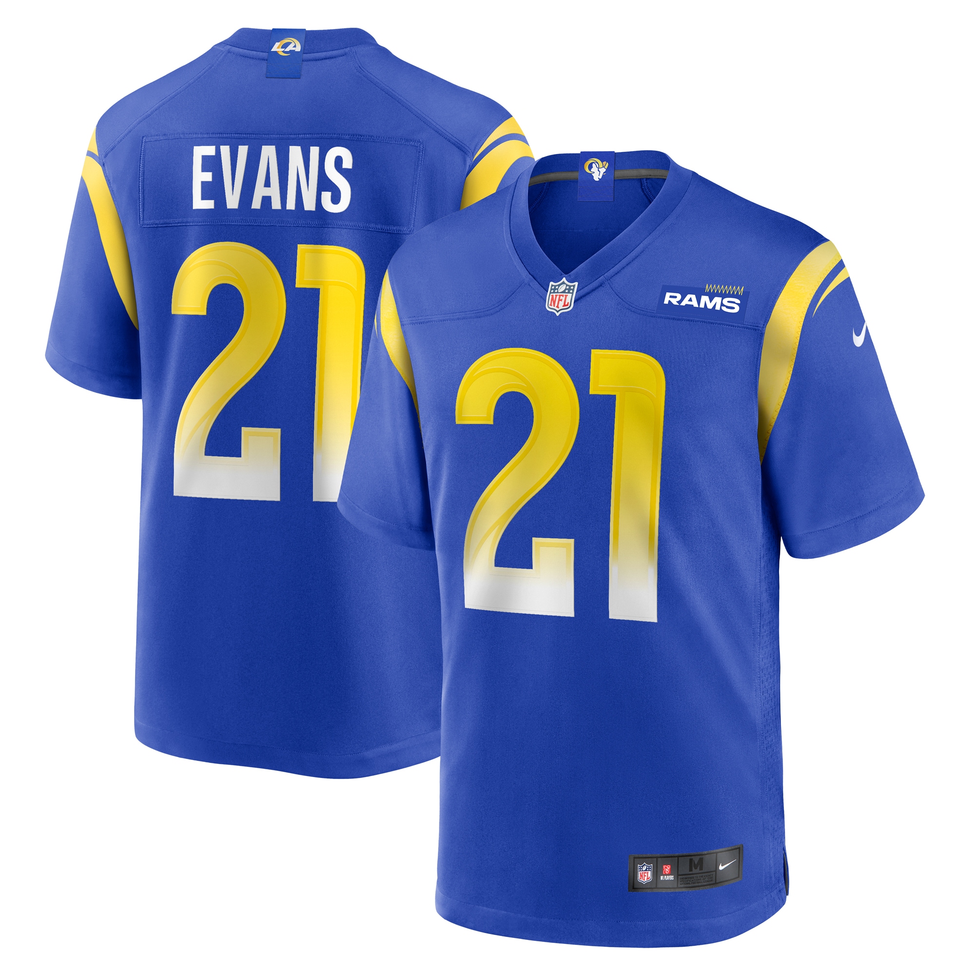 Men's Los Angeles Rams Zach Evans Royal Home Game Jersey JS9531 Saliibo