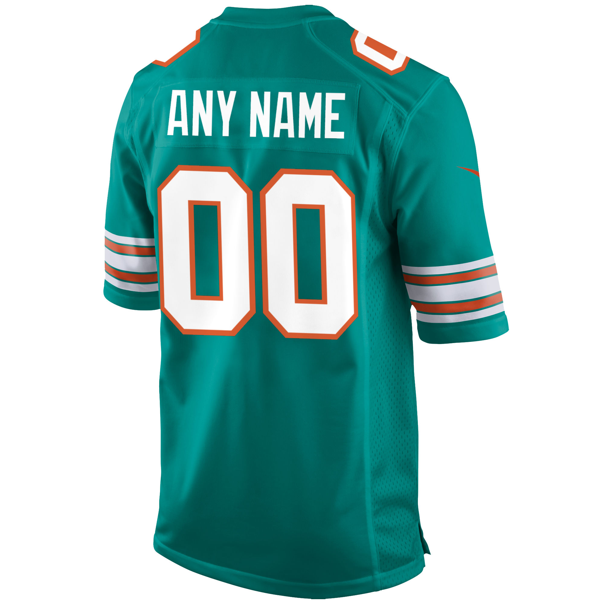Men's Miami Dolphins Aqua Alternate Custom Game Jersey JS5540 Saliibo - Image 3