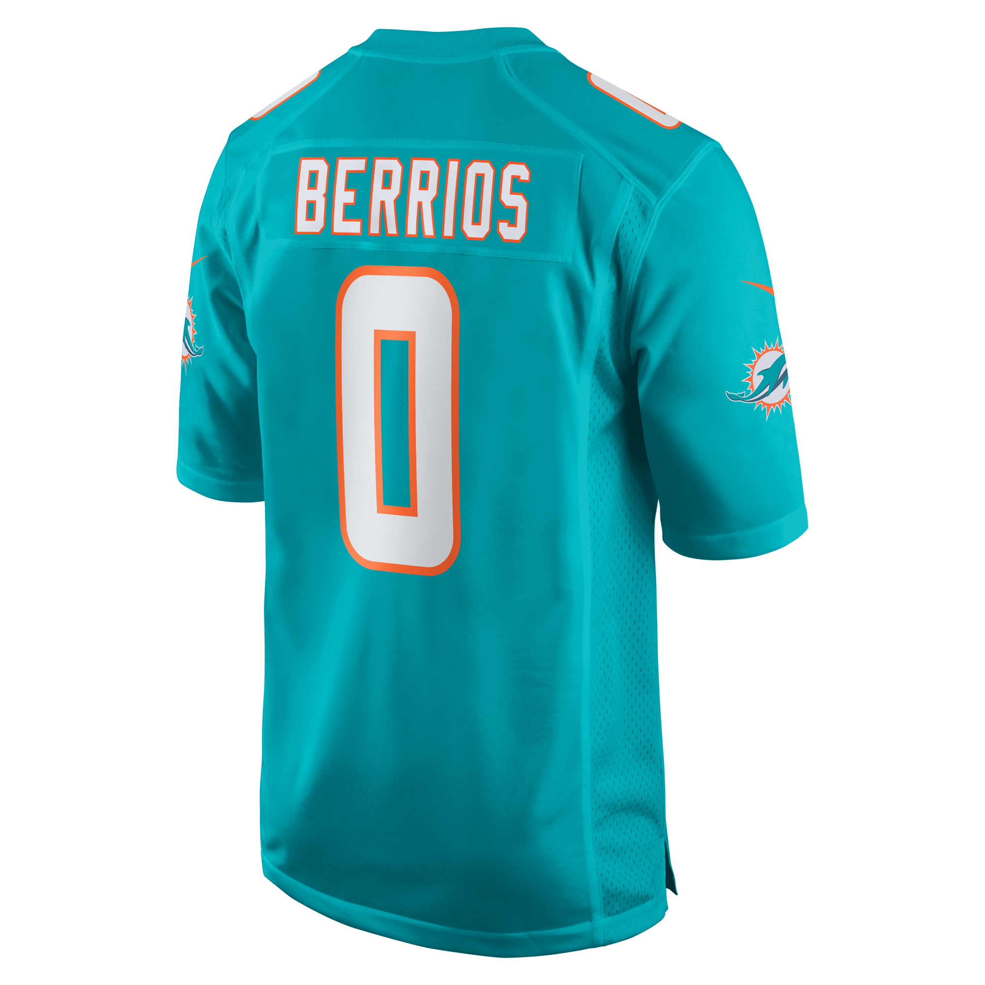 Men's Miami Dolphins Braxton Berrios Aqua Game Jersey JS2283 Saliibo - Image 3