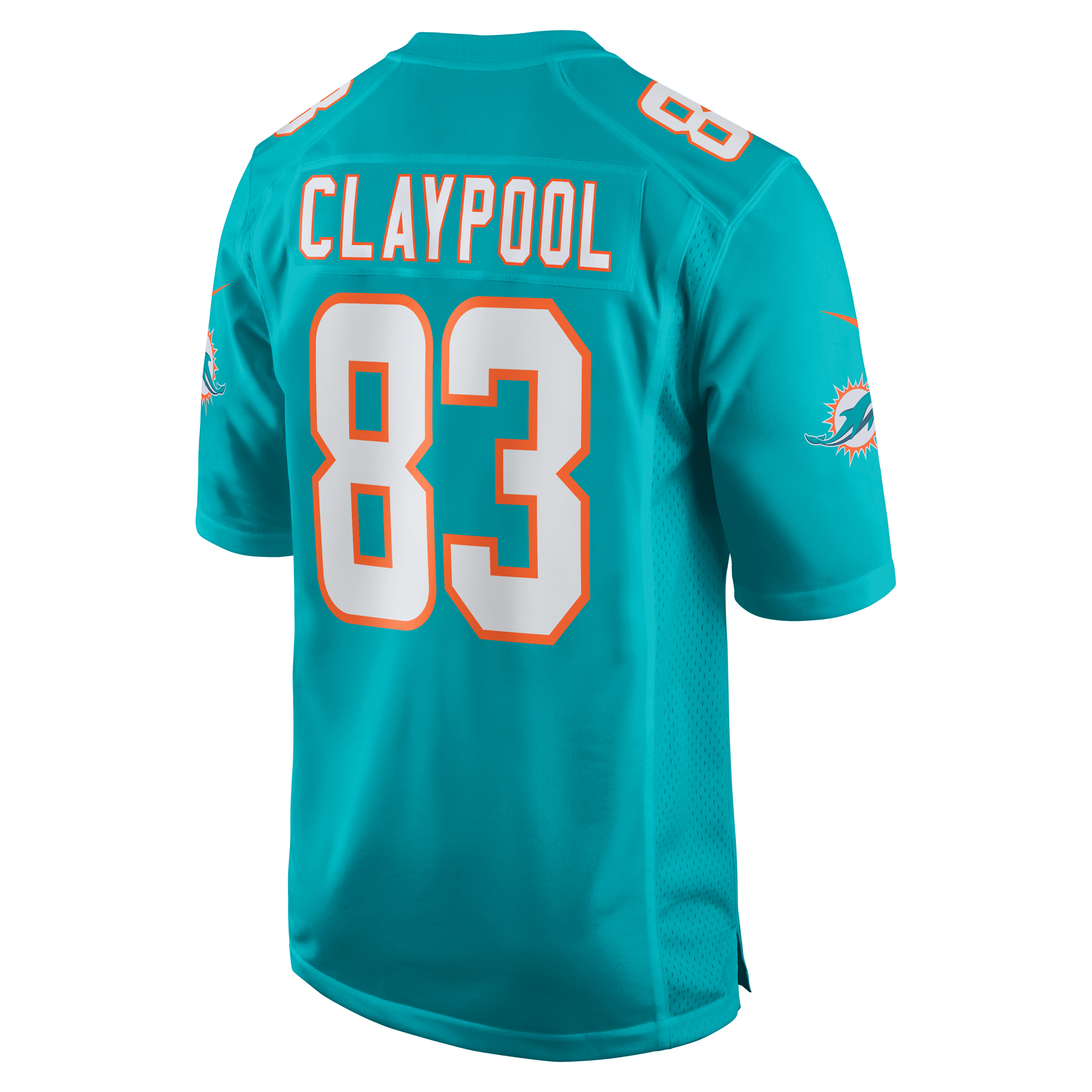 Men's Miami Dolphins Chase Claypool Aqua Game Jersey JS5467 Saliibo - Image 3