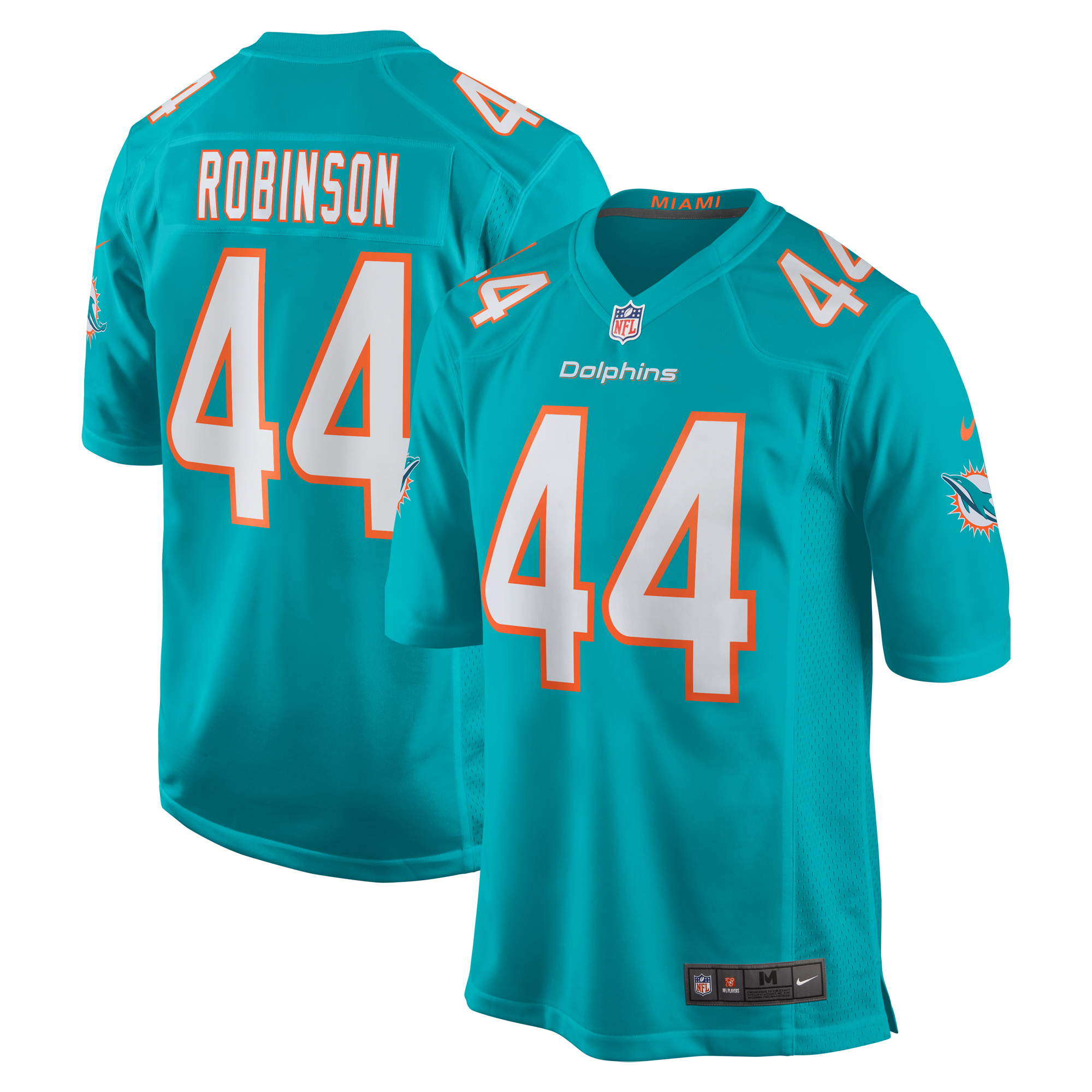 Men's Miami Dolphins Chop Robinson Aqua Player Game Jersey JS6469 Saliibo