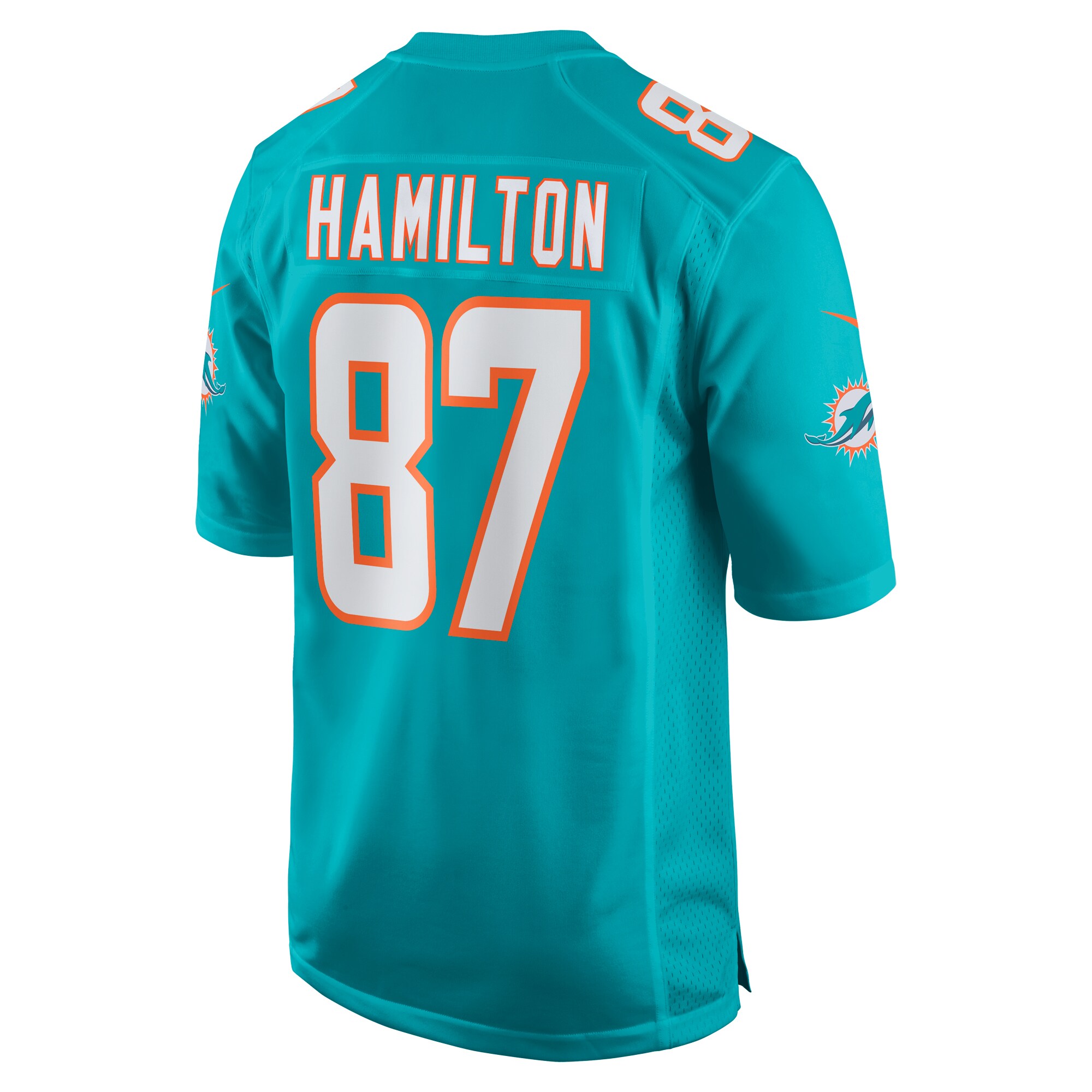 Men's Miami Dolphins DaeSean Hamilton Aqua Home Game Player Jersey JS1370 Saliibo - Image 3