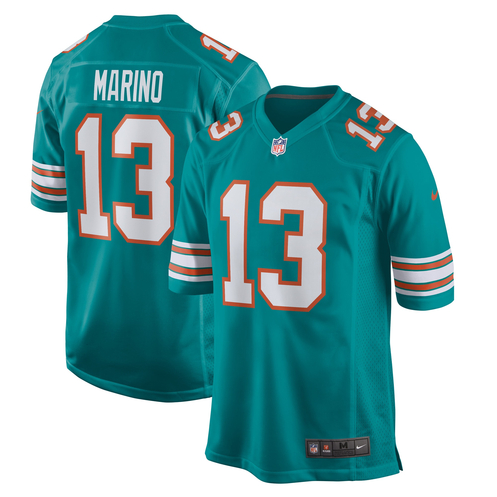 Men's Miami Dolphins Dan Marino Aqua Retired Player Jersey JS9285 Saliibo