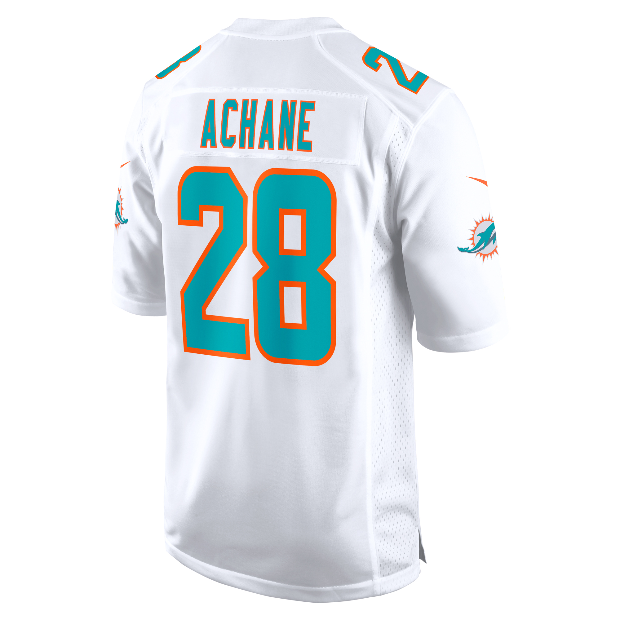 Men's Miami Dolphins Devon Achane White Player Game Jersey JS4171 Saliibo - Image 3